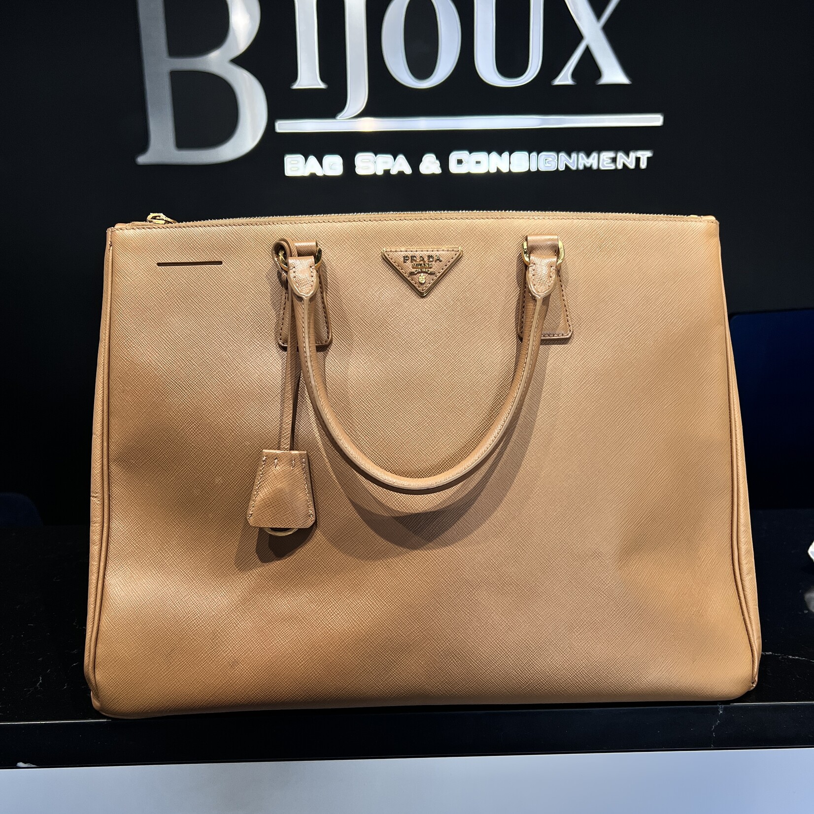 Prada SOLD - Prada Brown Saffiano Tote