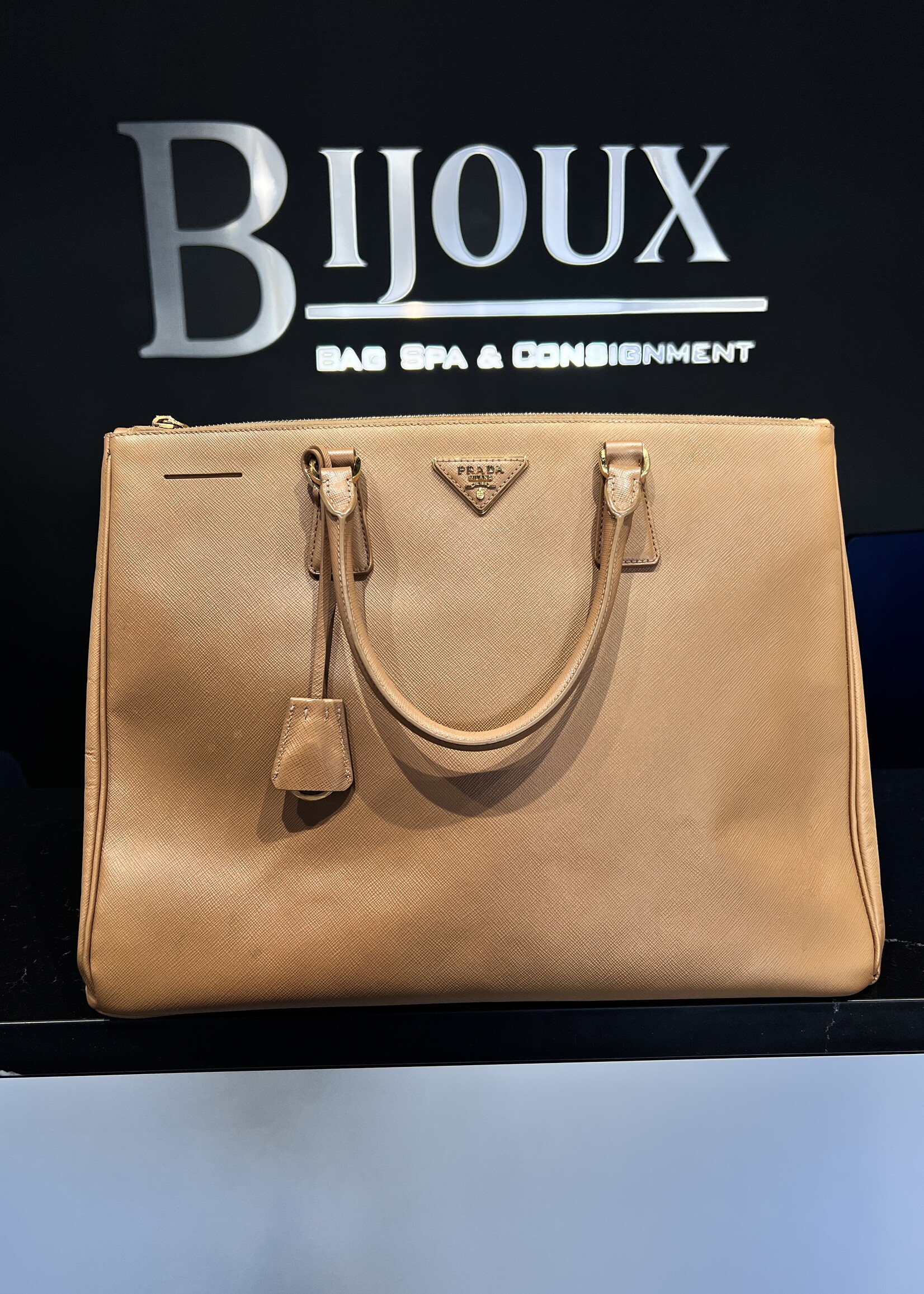 Prada SOLD - Prada Brown Saffiano Tote