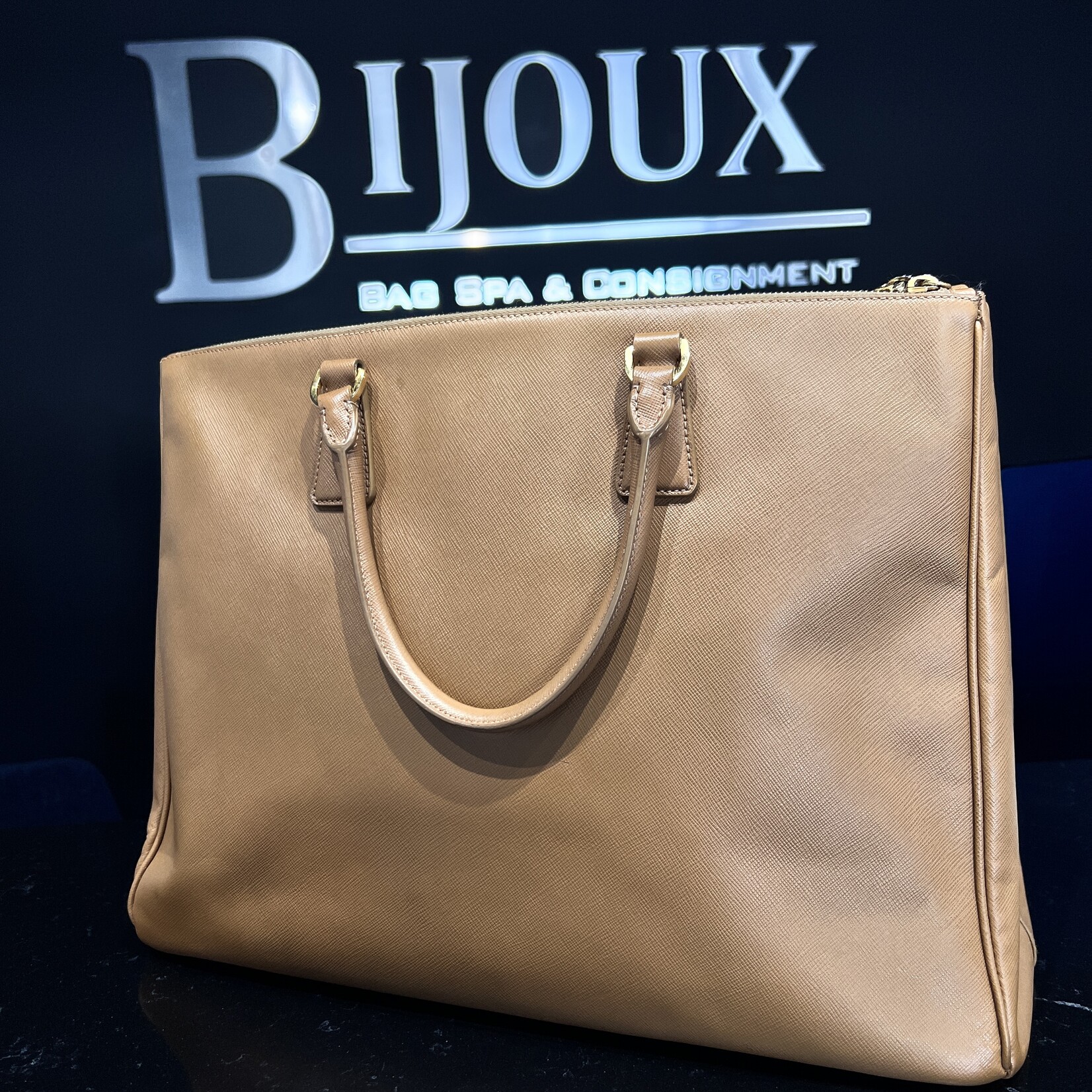 Prada SOLD - Prada Brown Saffiano Tote