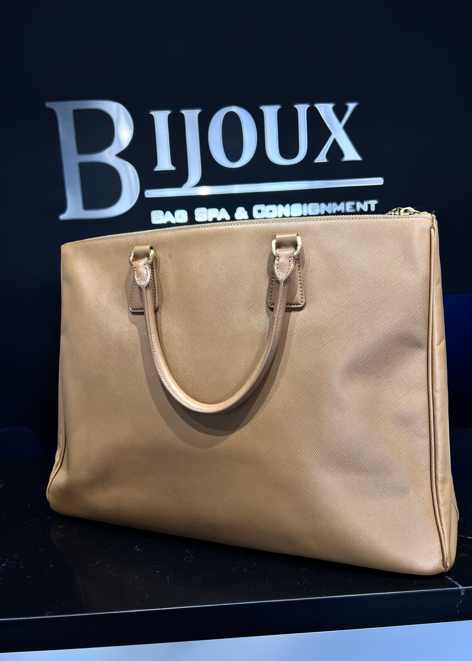 Prada SOLD - Prada Brown Saffiano Tote