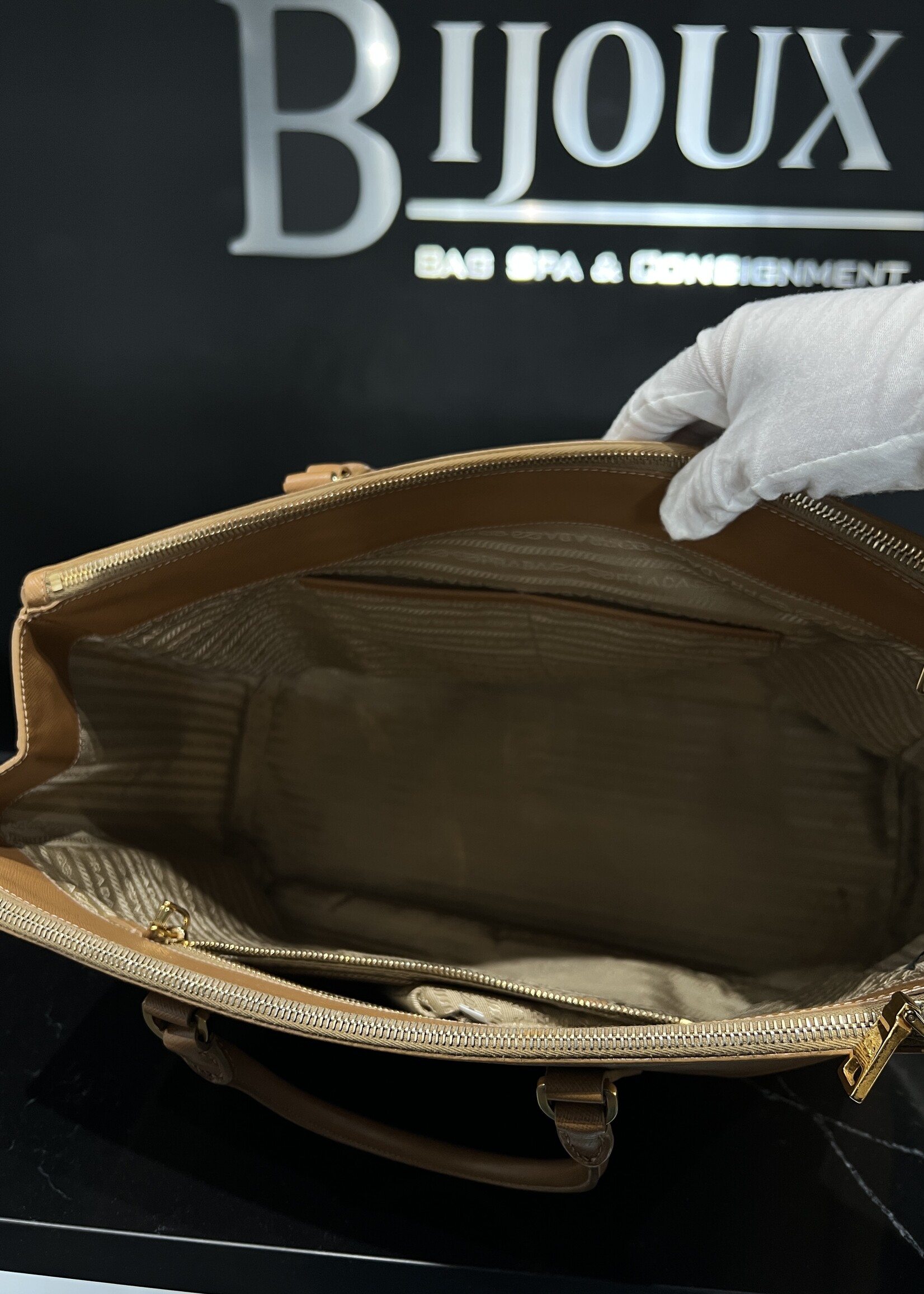 Prada SOLD - Prada Brown Saffiano Tote