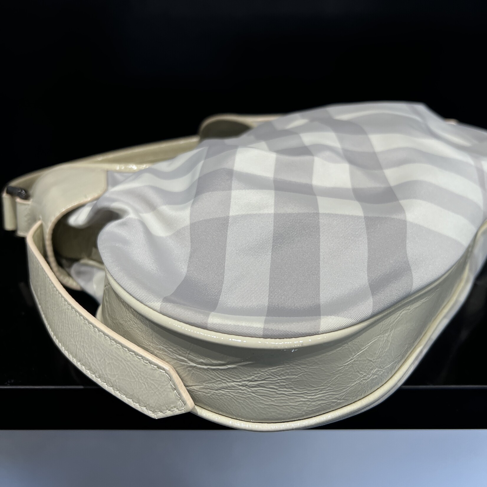 Burberry Burberry Grey Coated Canvas Shoulder Bag