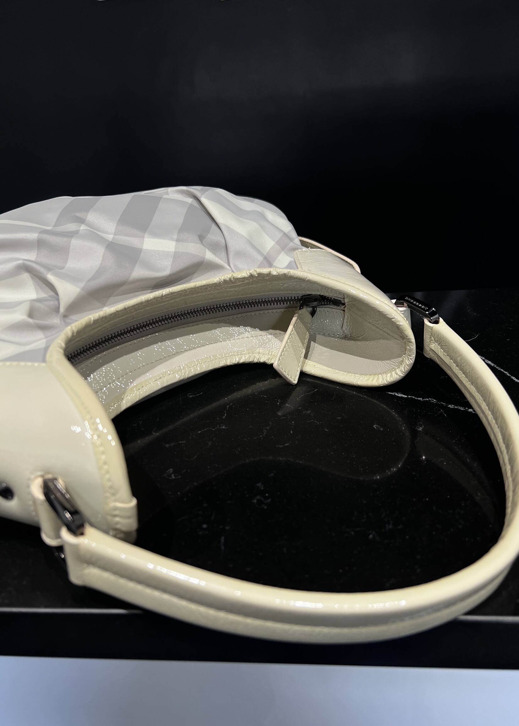 Burberry Burberry Grey Coated Canvas Shoulder Bag