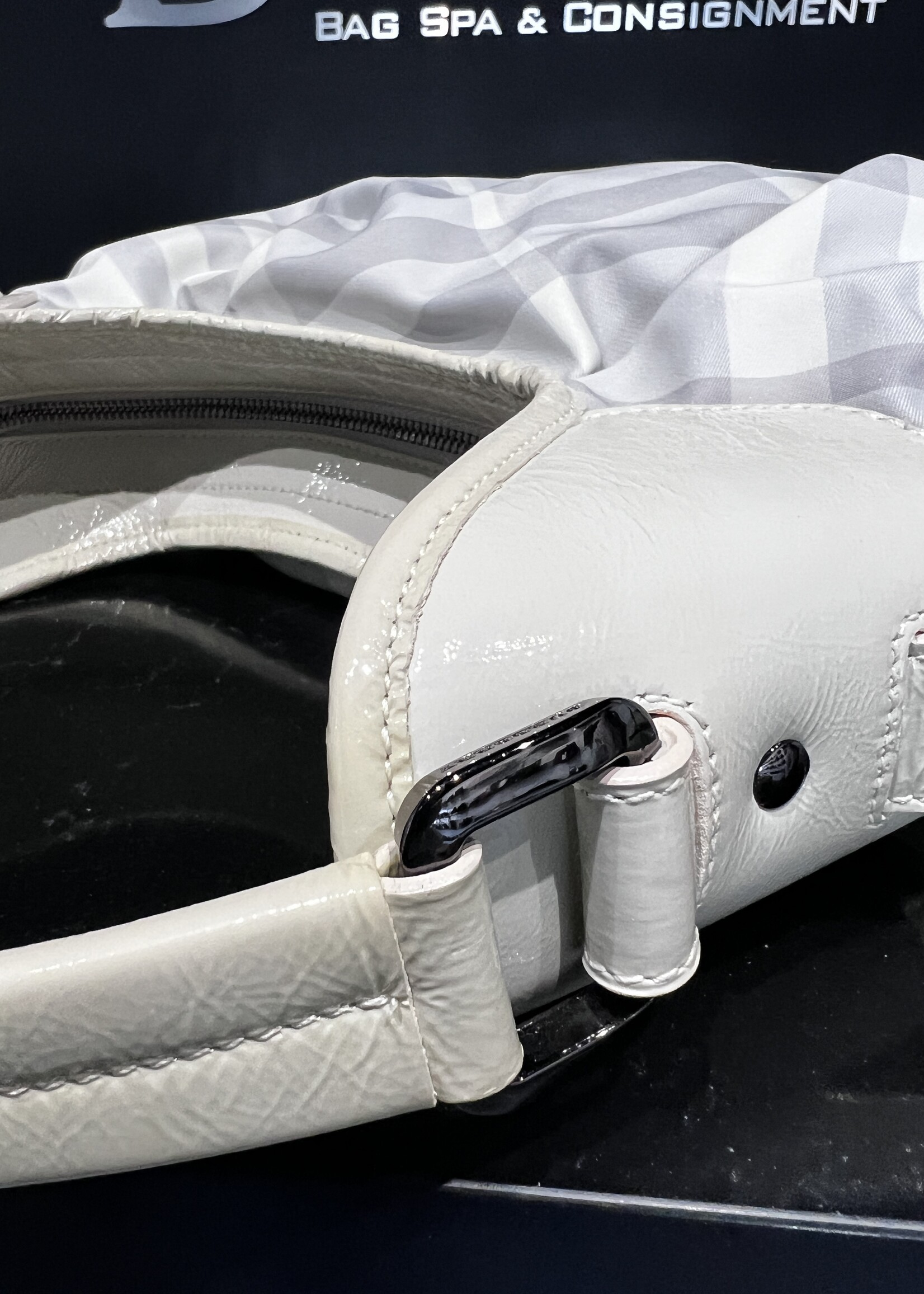 Burberry Burberry Grey Coated Canvas Shoulder Bag