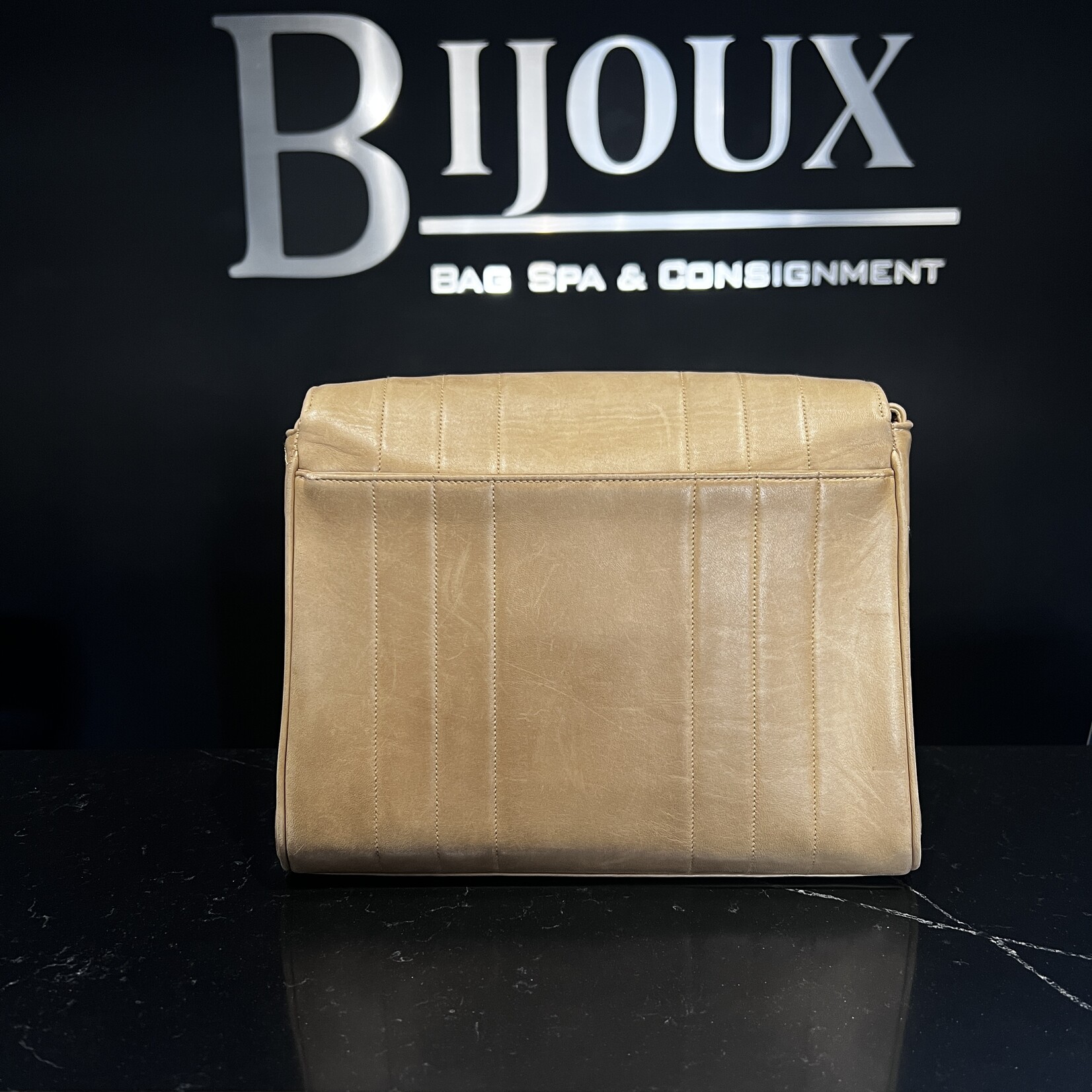 Chanel SOLD - Chanel Beige Nubuck Flap Bag