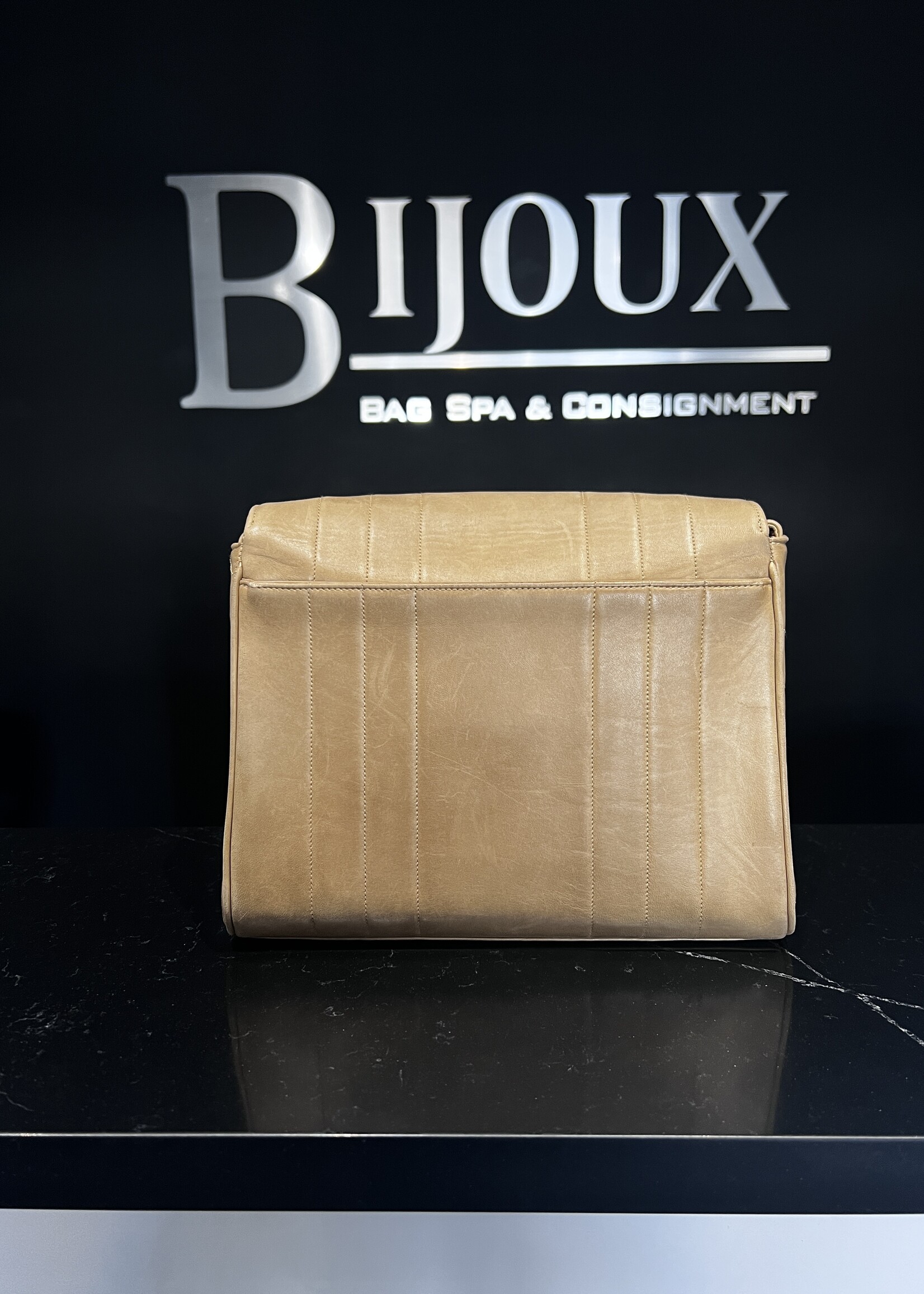 Chanel SOLD - Chanel Beige Nubuck Flap Bag