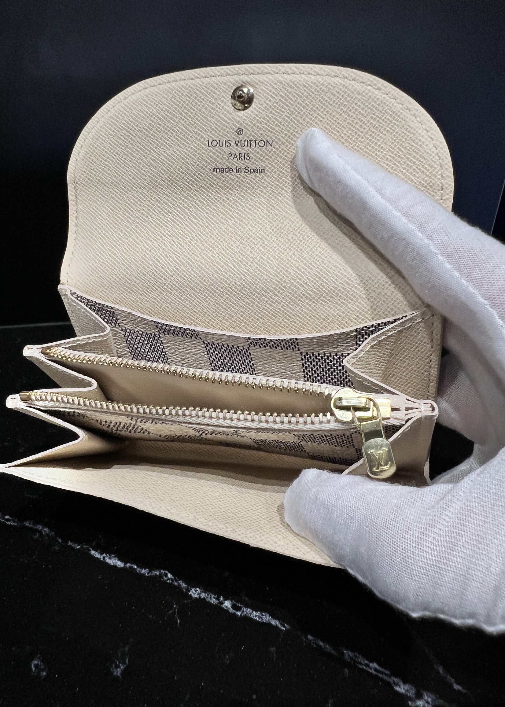 Louis Vuitton Louis Vuitton Damier Azur Pochette Solo Belt