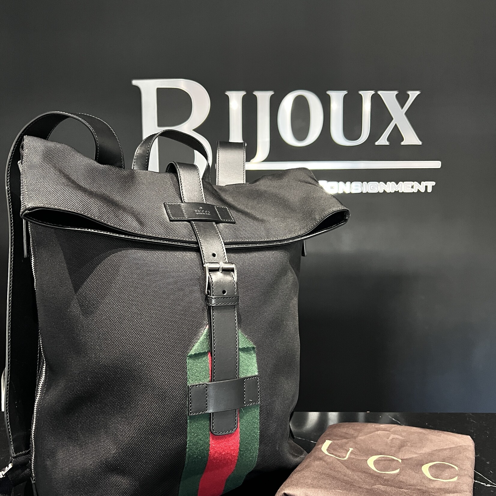 Gucci Gucci Techno Canvas Backpack