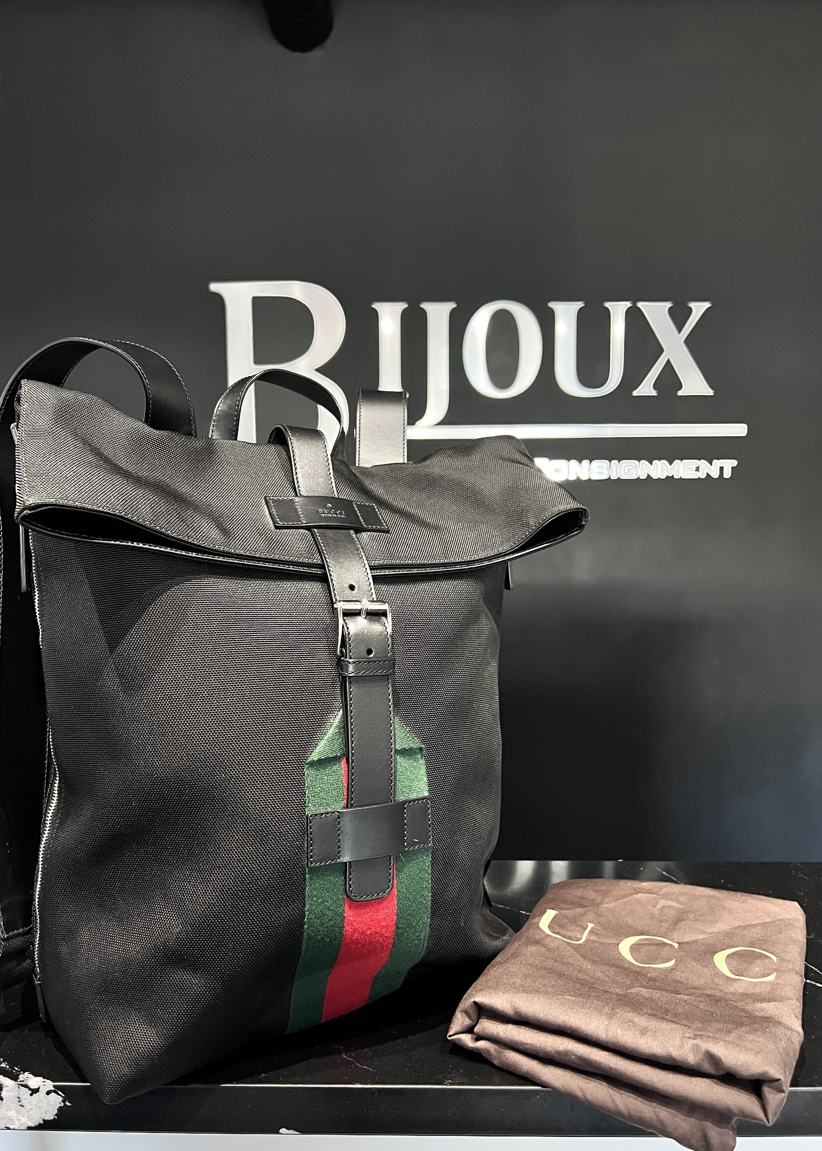 Gucci Gucci Techno Canvas Backpack