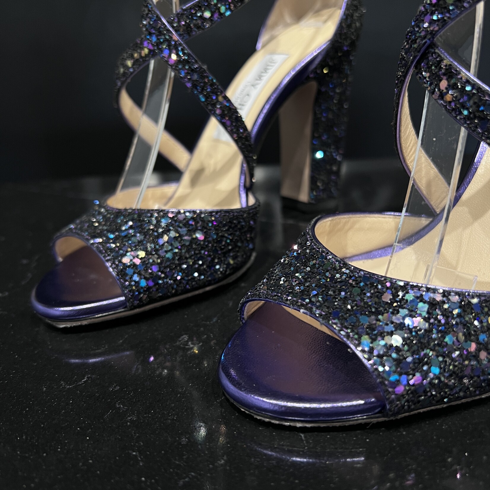 Jimmy Choo Jimmy Choo Carrie Glitter Sandal 37.5