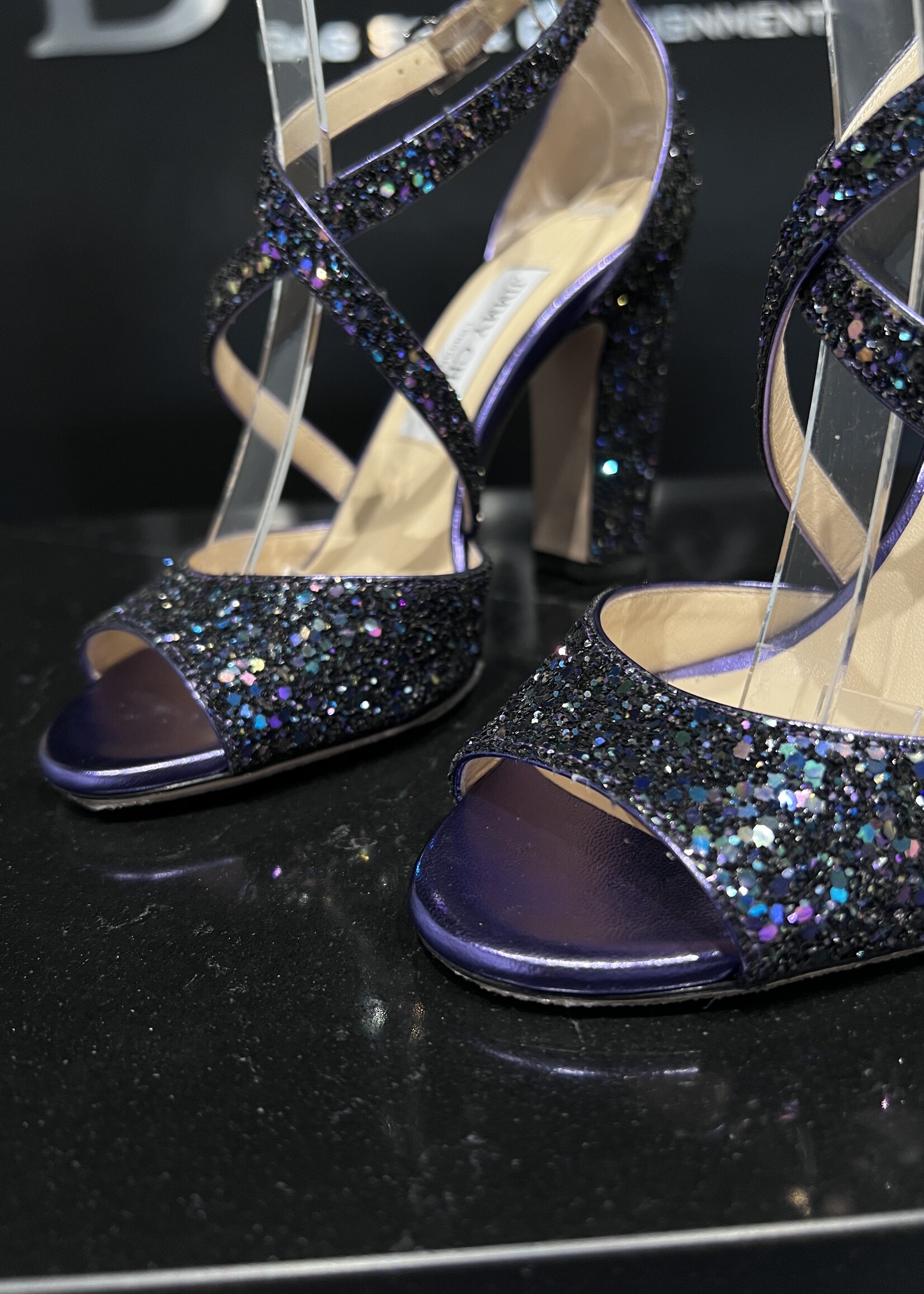 Jimmy Choo Jimmy Choo Carrie Glitter Sandal 37.5