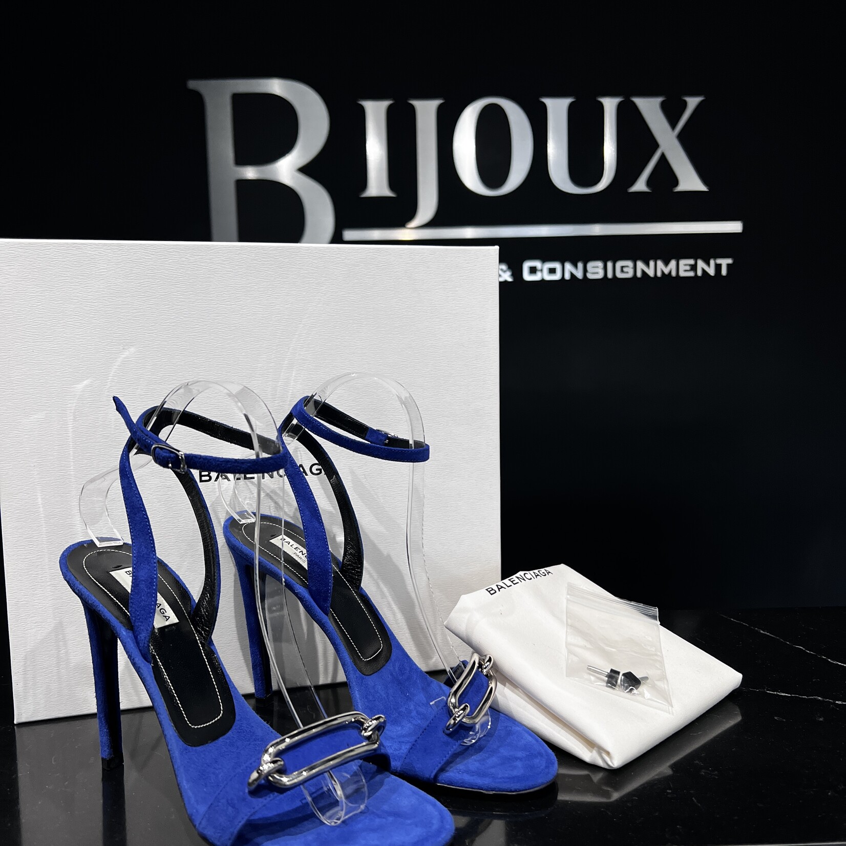 Balenciaga Balenciaga Suede Electric Sandals 38