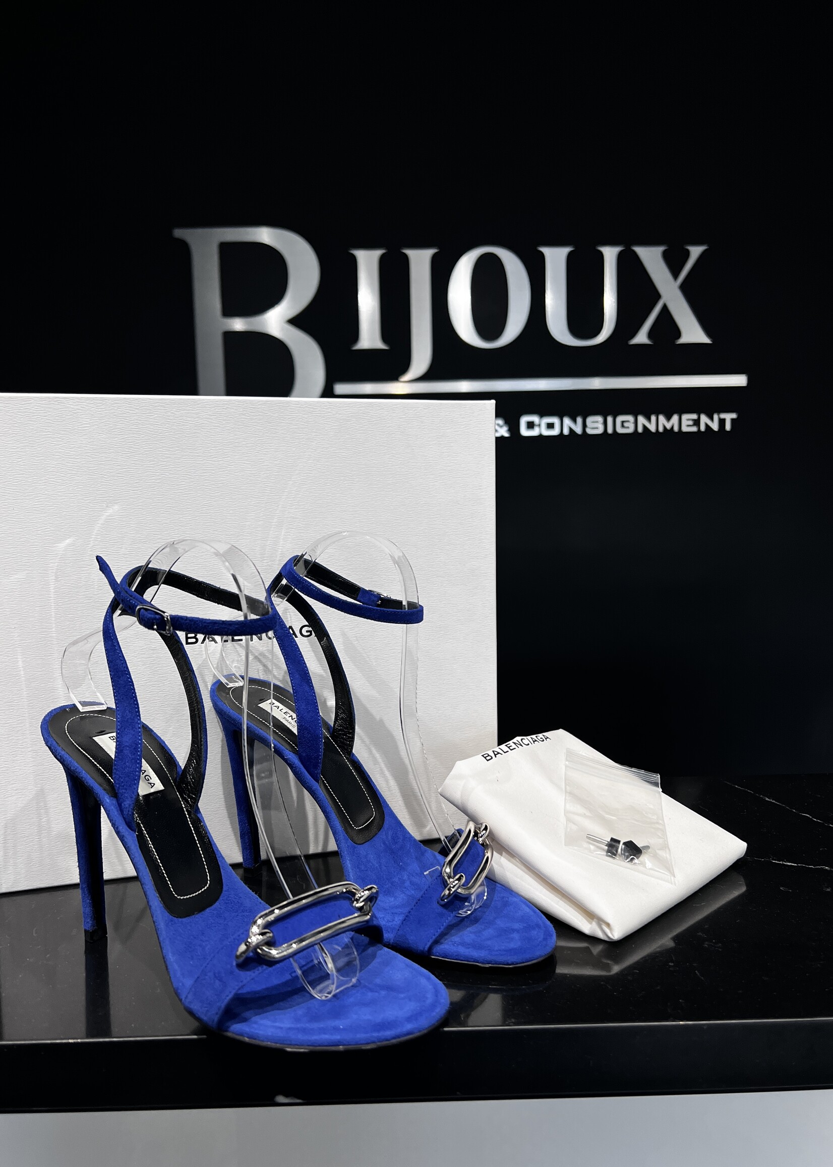 Balenciaga Balenciaga Suede Electric Sandals 38