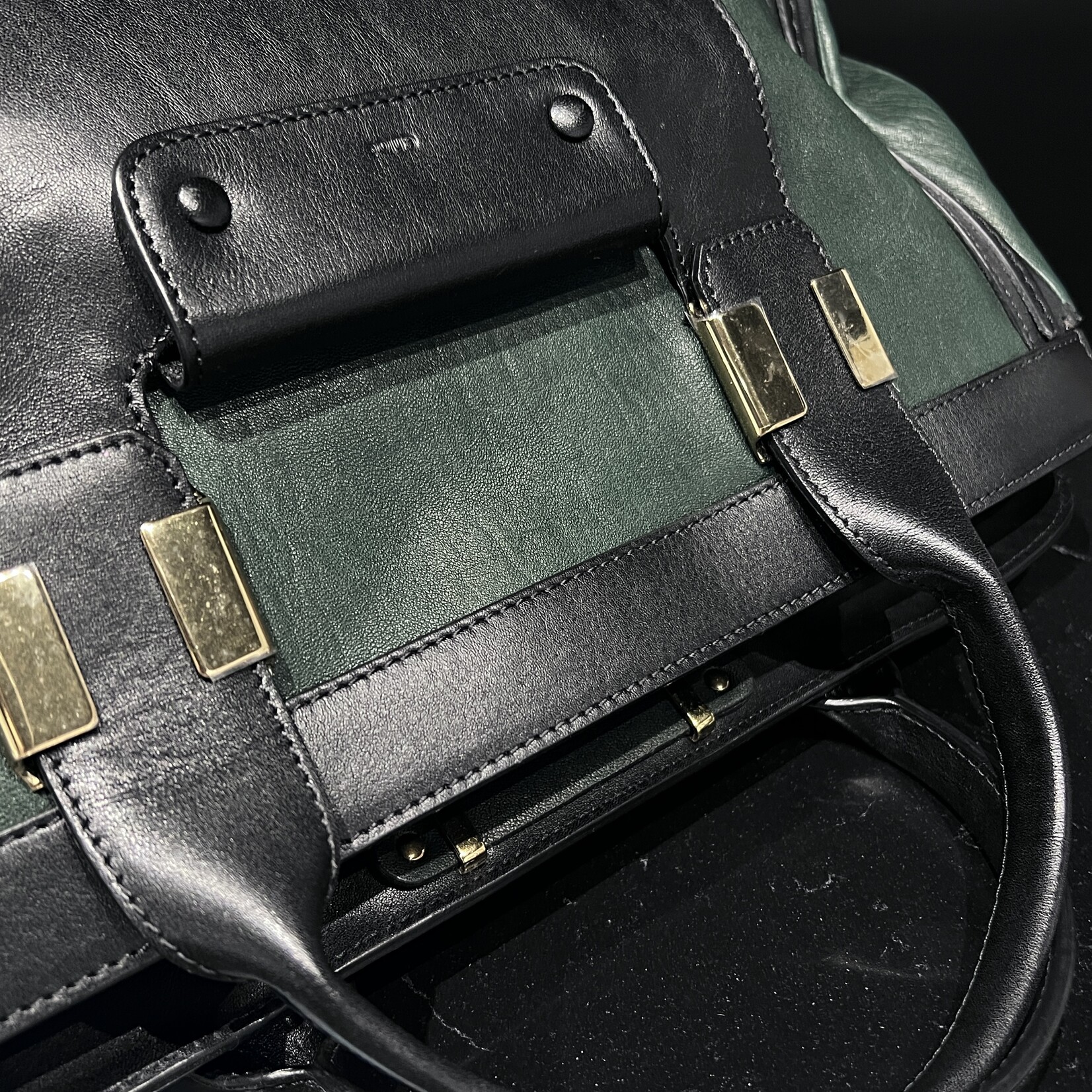 Chloe SOLD - Chloe Alice Satchel Green/Black