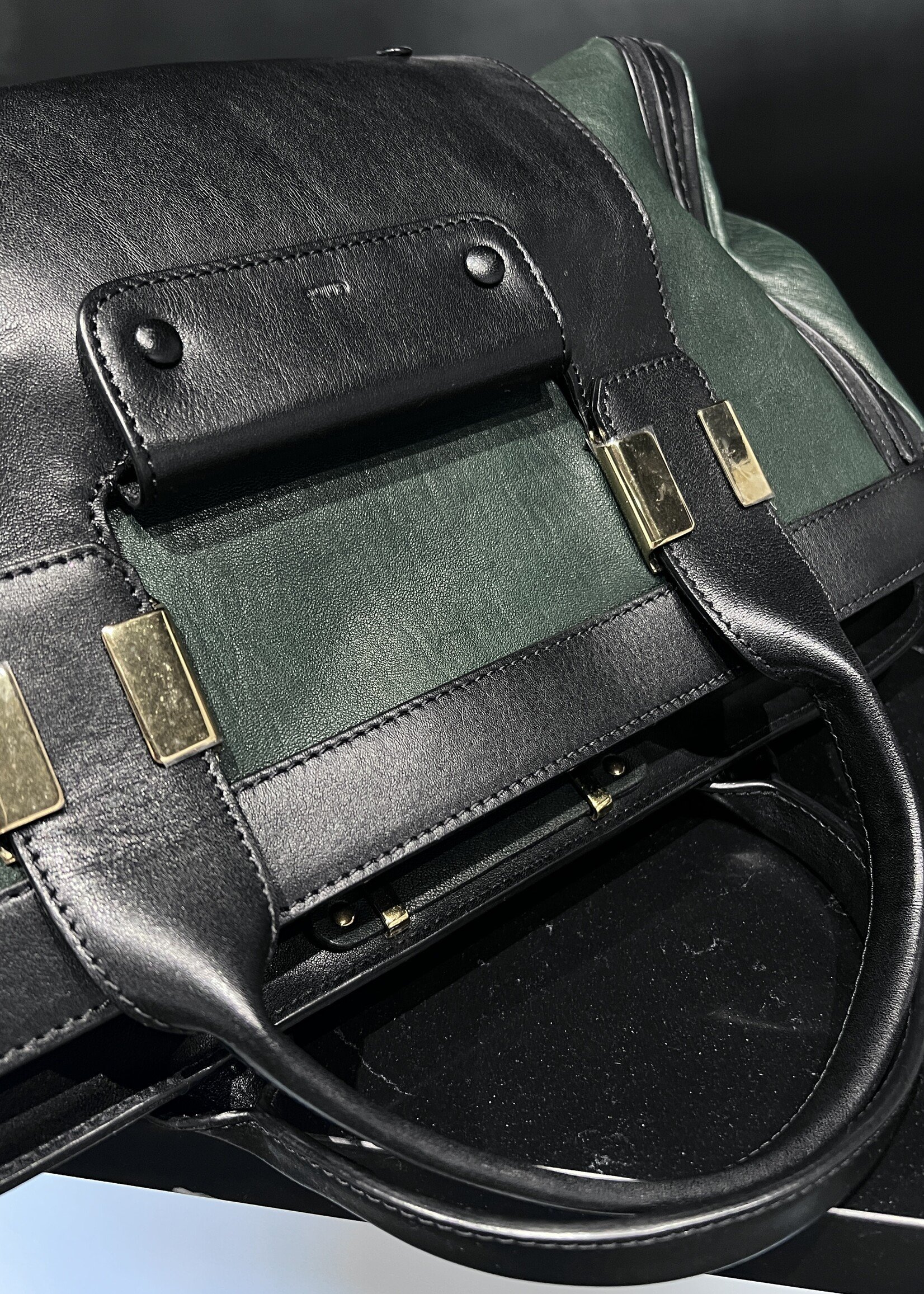 Chloe SOLD - Chloe Alice Satchel Green/Black