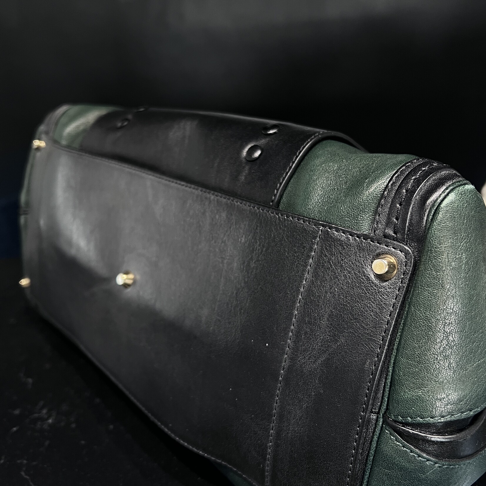 Chloe SOLD - Chloe Alice Satchel Green/Black