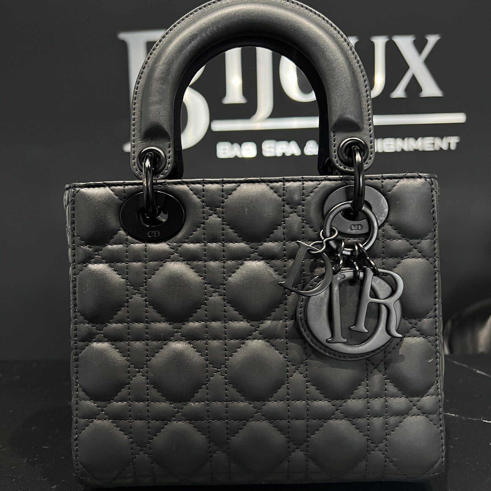 Christian Dior Christian Dior Lady Dior Small Ultra Matte Calfskin