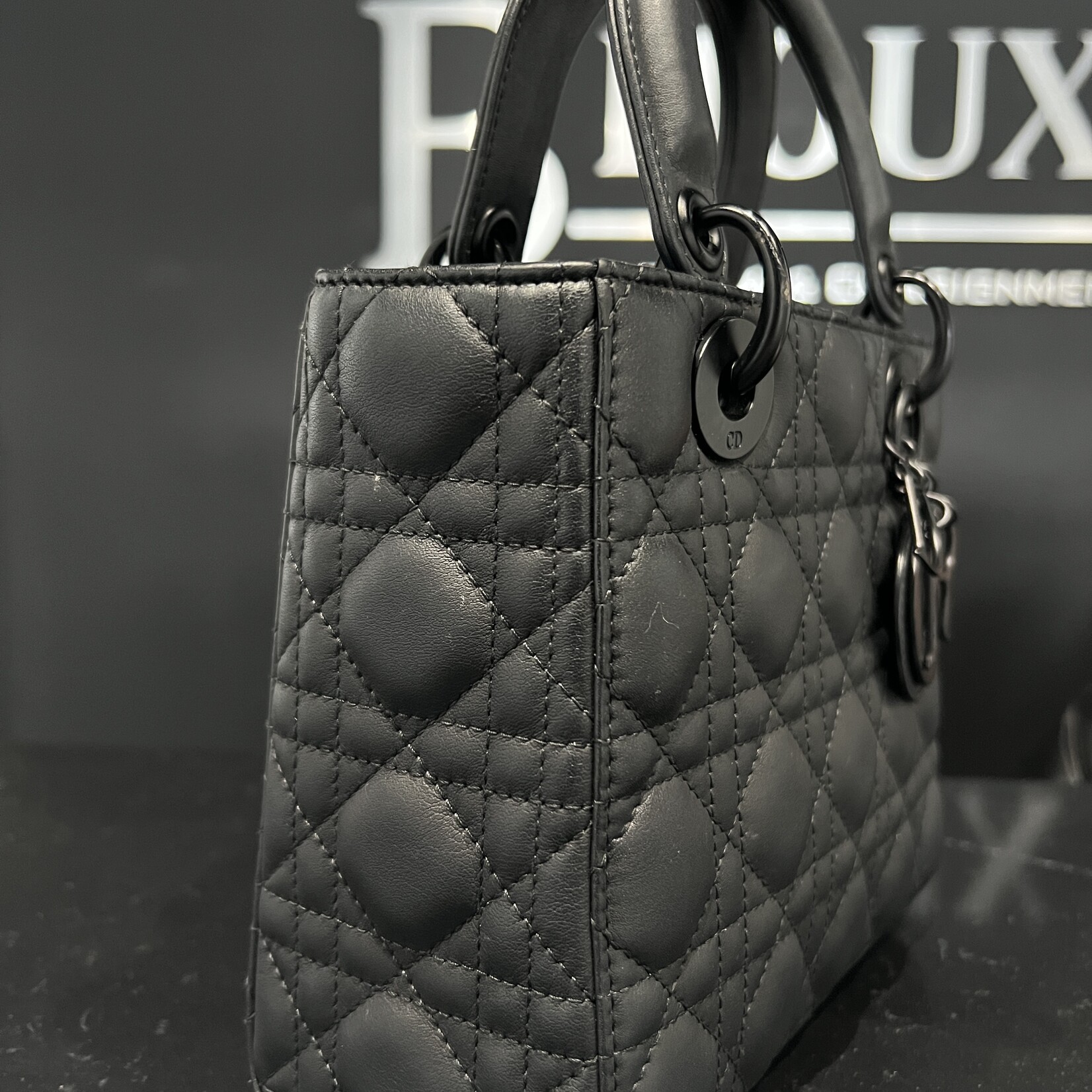 Christian Dior Christian Dior Lady Dior Small Ultra Matte Calfskin