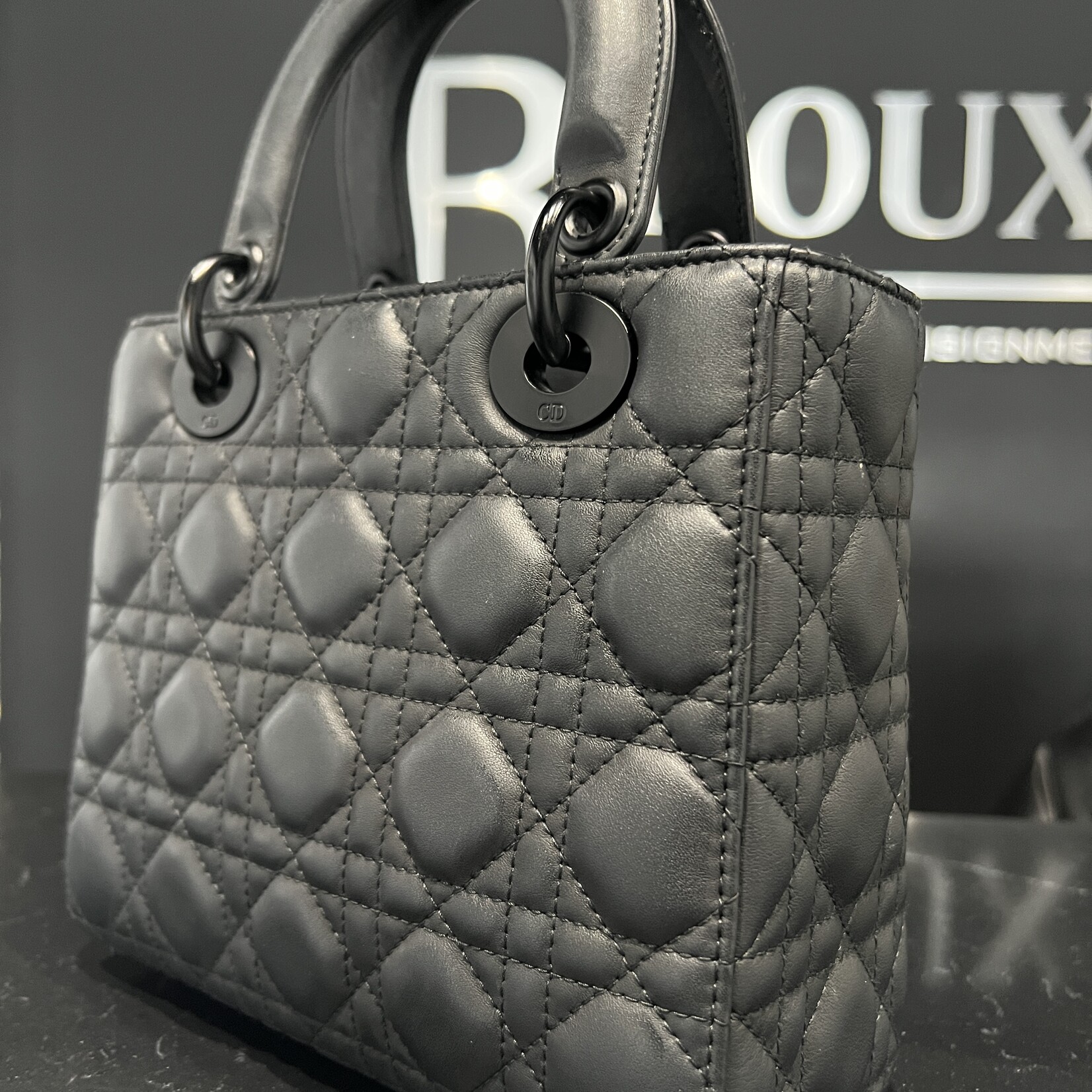 Christian Dior Christian Dior Lady Dior Small Ultra Matte Calfskin