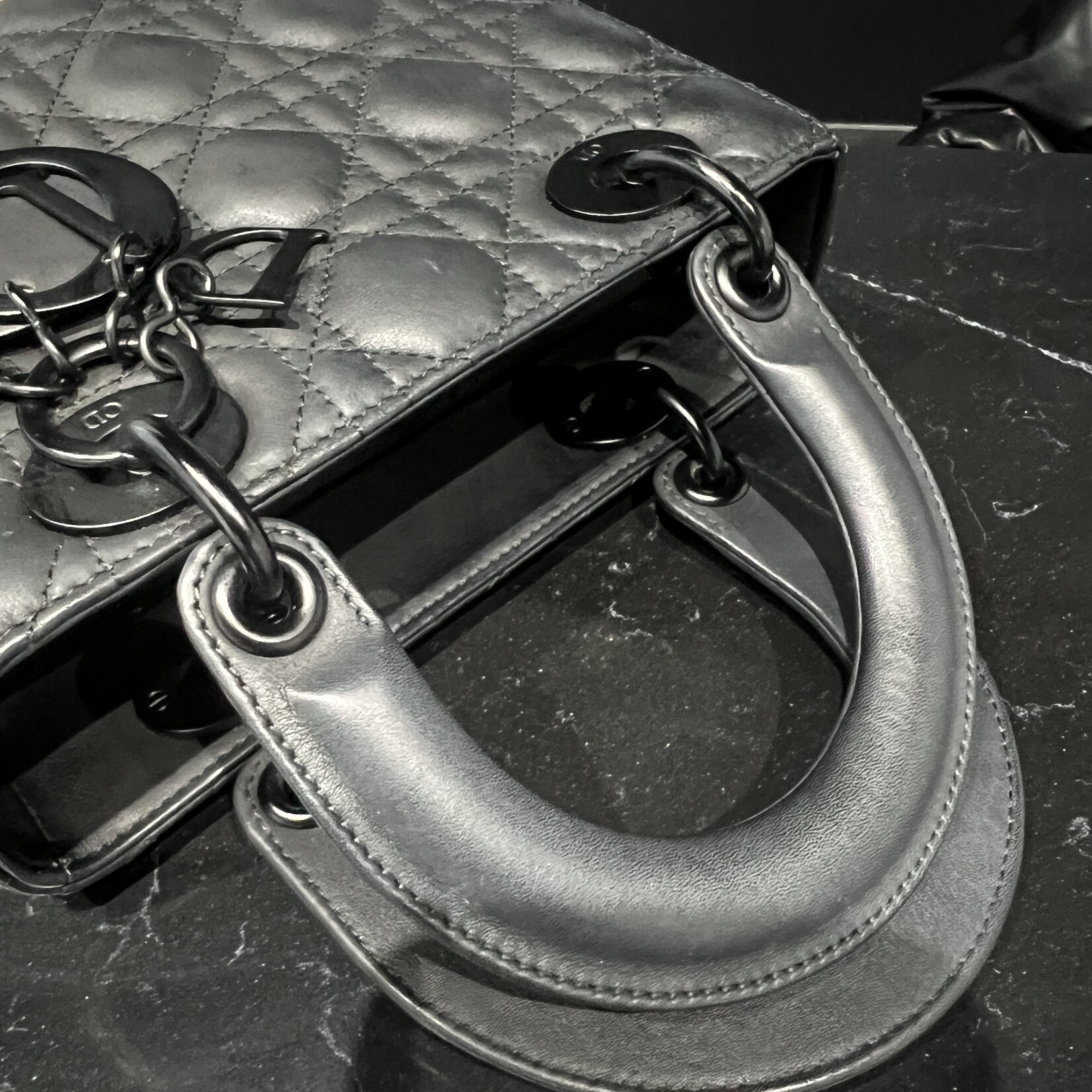 Christian Dior Christian Dior Lady Dior Small Ultra Matte Calfskin