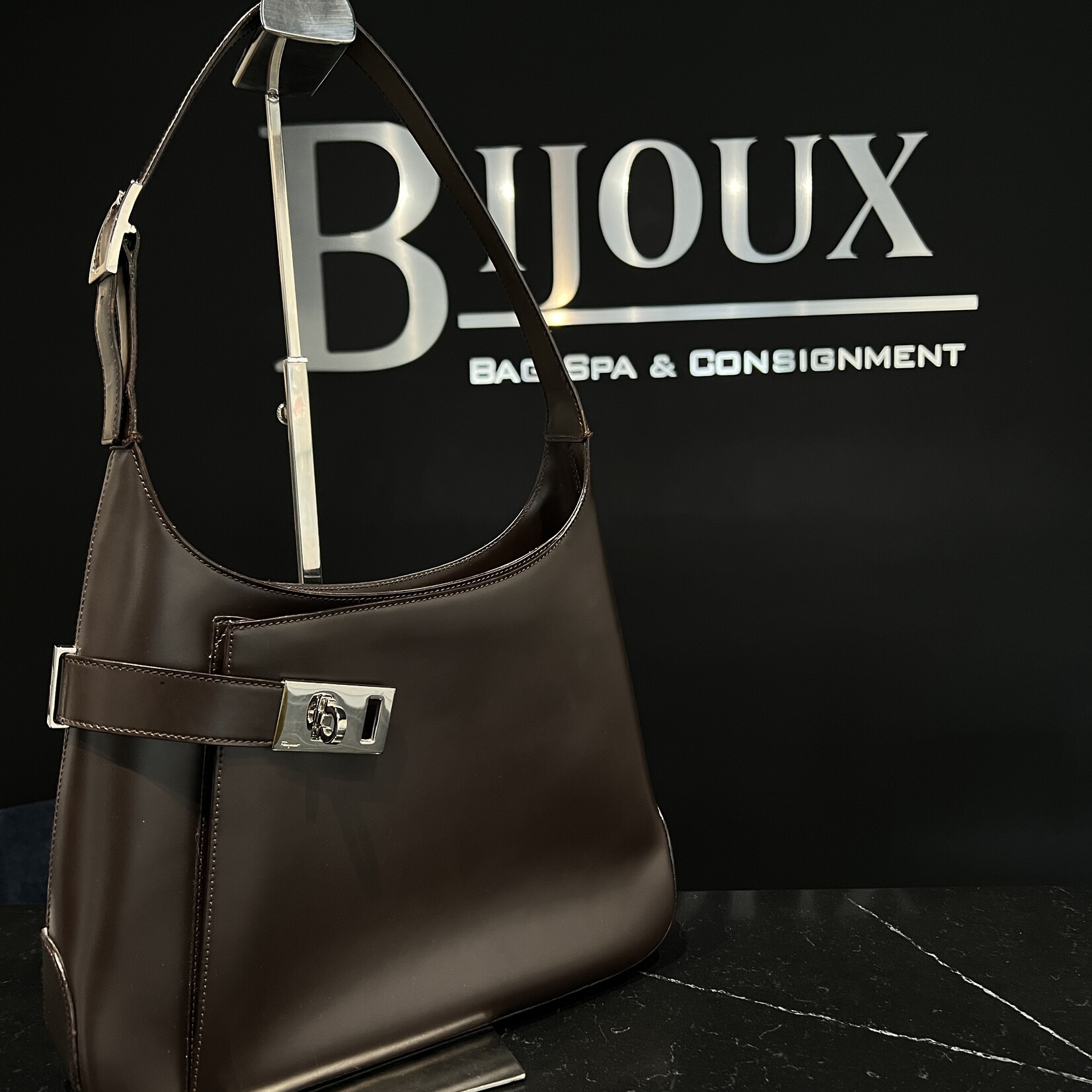 Salvatore Ferragamo SOLD- Salvatore Ferragamo Gancini Shoulder