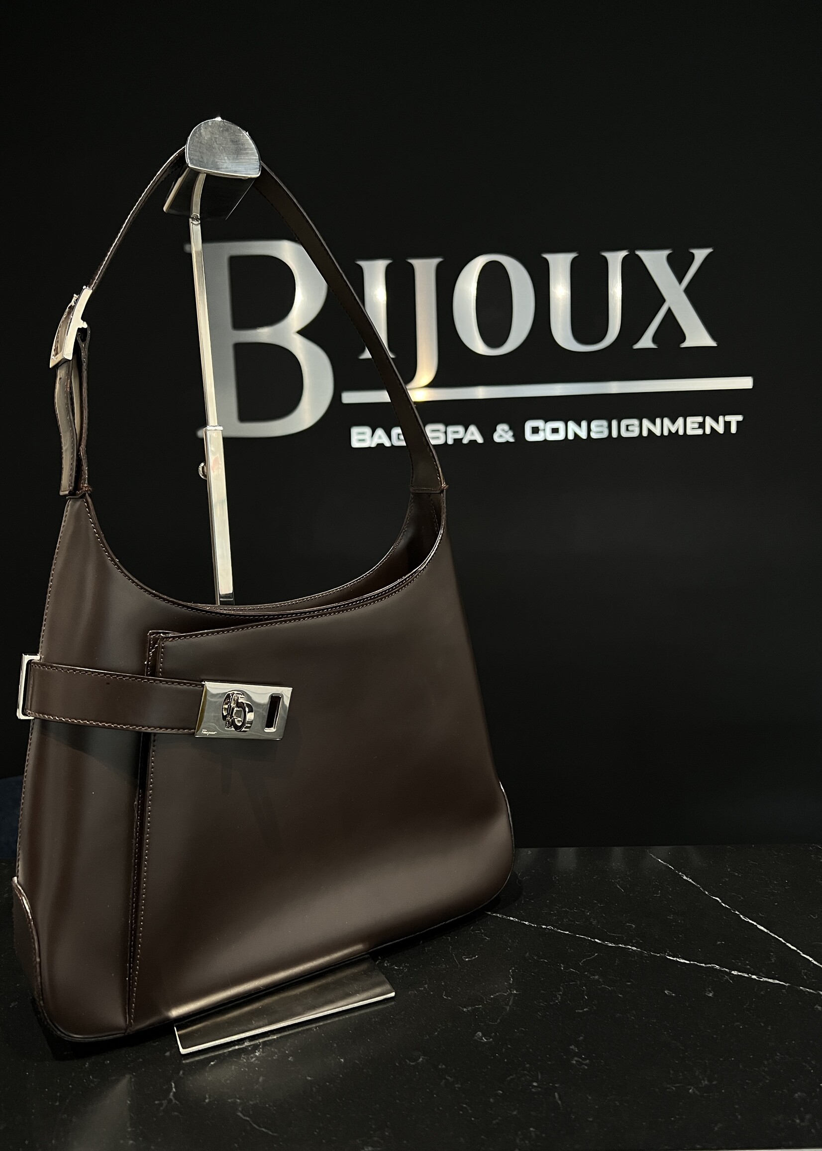 Salvatore Ferragamo SOLD- Salvatore Ferragamo Gancini Shoulder