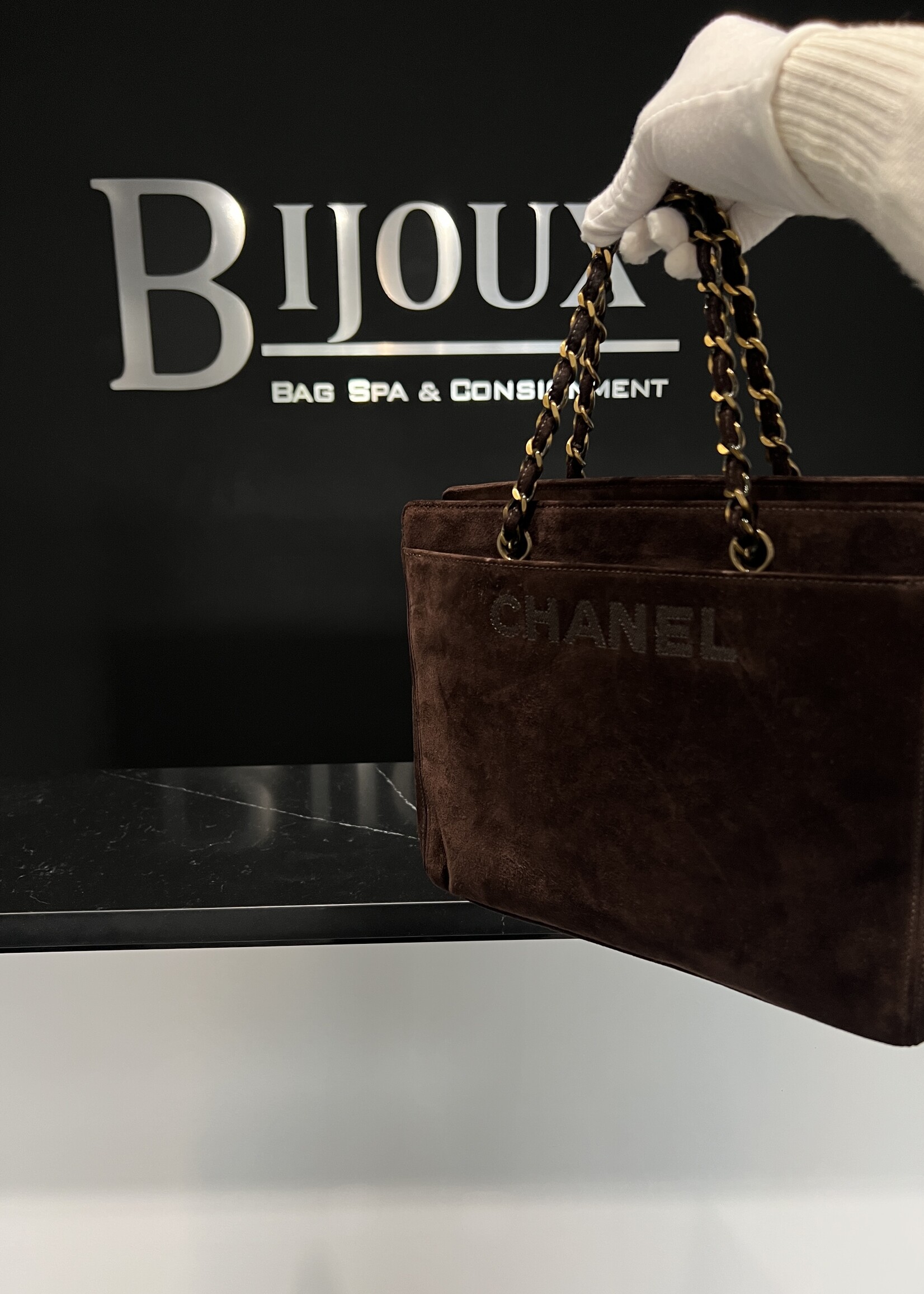 Chanel SOLD- Chanel Suede Shopping Chain Tote