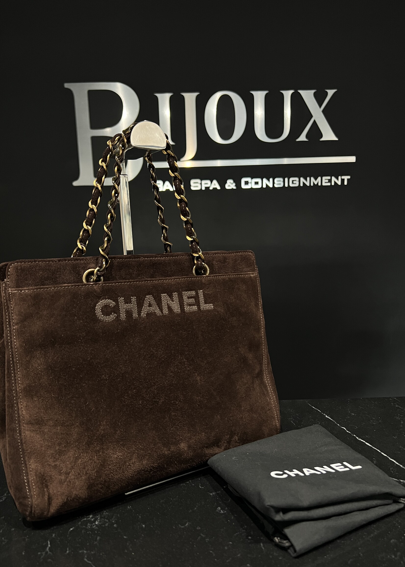 Chanel SOLD- Chanel Suede Shopping Chain Tote