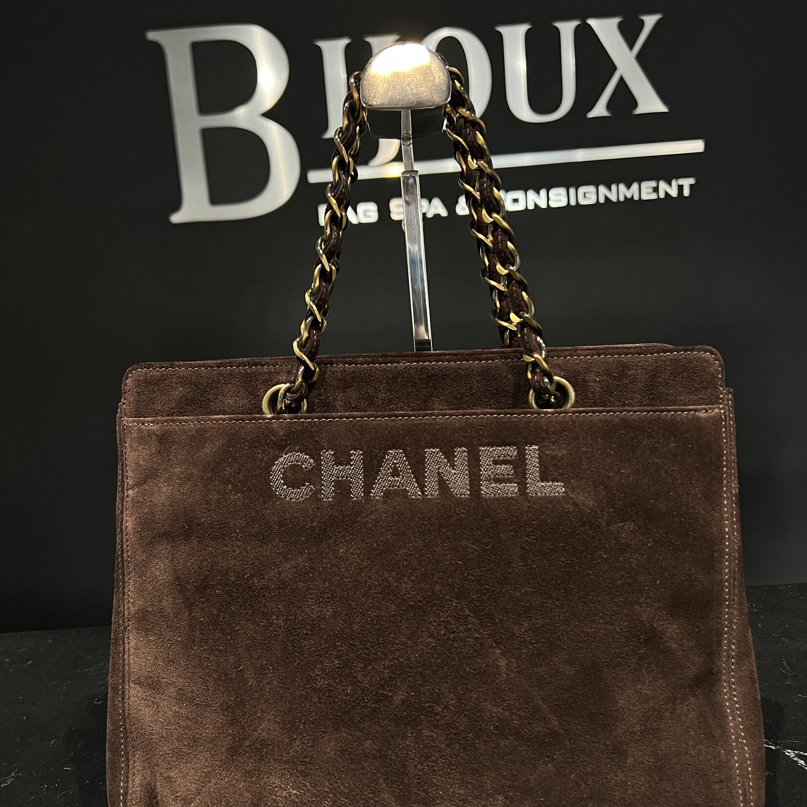 Chanel SOLD- Chanel Suede Shopping Chain Tote