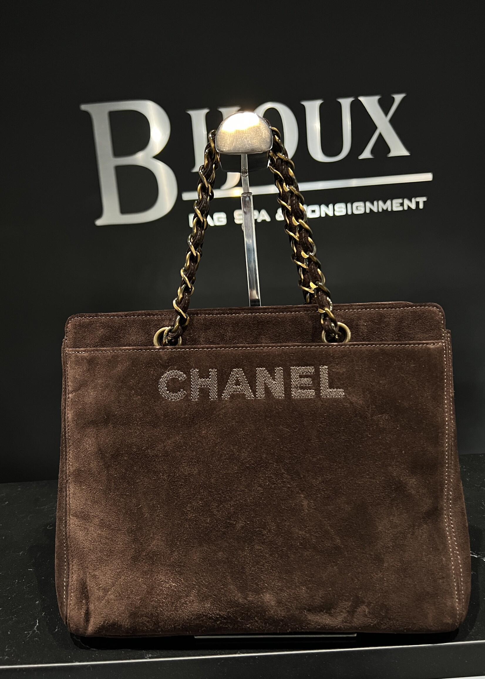 Chanel SOLD- Chanel Suede Shopping Chain Tote