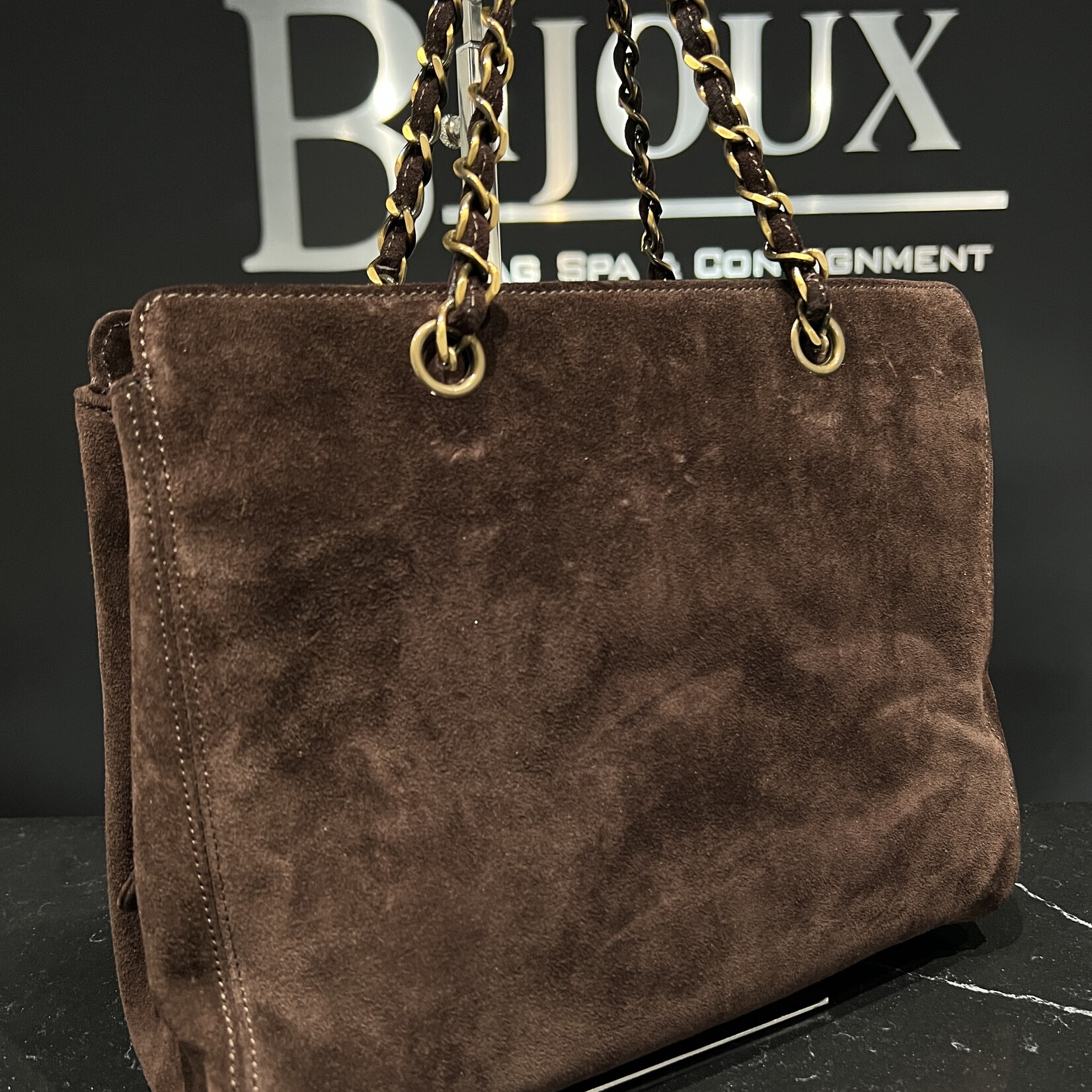 Chanel SOLD- Chanel Suede Shopping Chain Tote