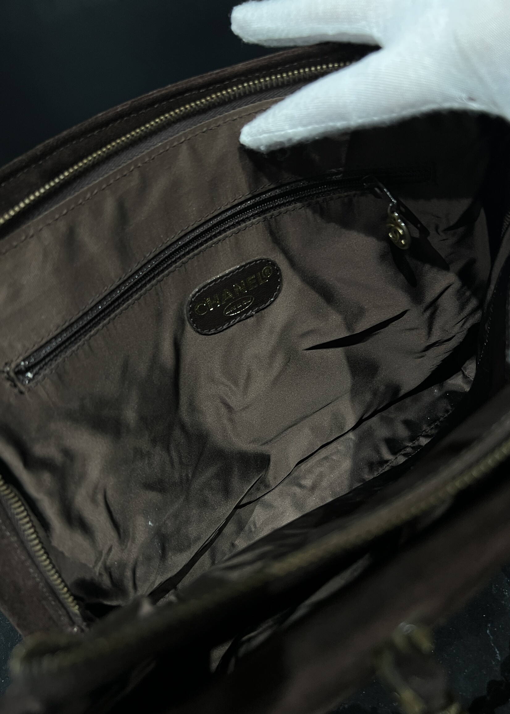 Chanel SOLD- Chanel Suede Shopping Chain Tote