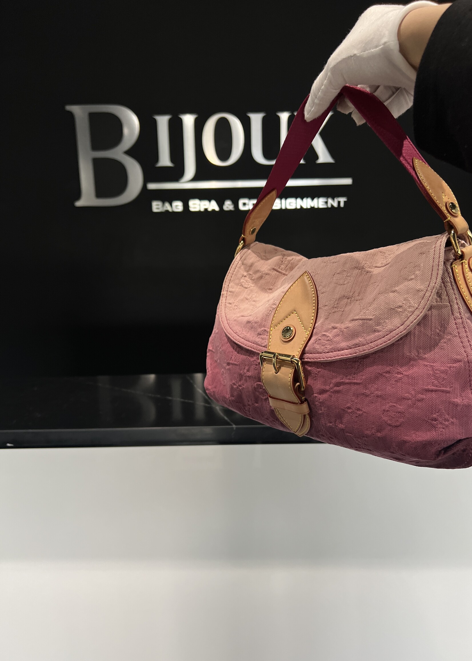 Louis Vuitton SOLD - Louis Vuitton Denim Sunray Rouge Fauviste