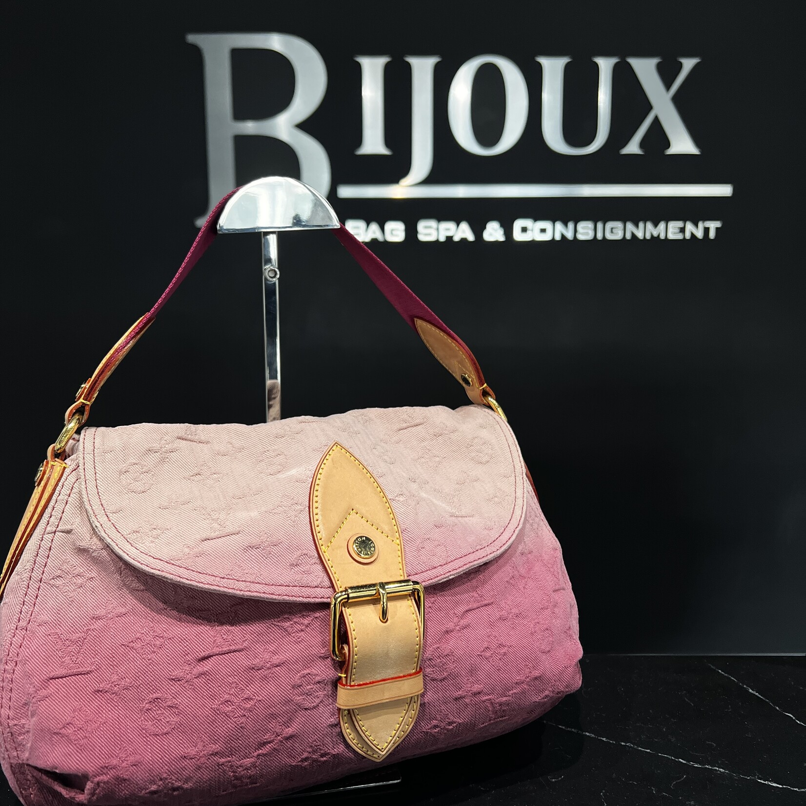 Louis Vuitton SOLD - Louis Vuitton Denim Sunray Rouge Fauviste