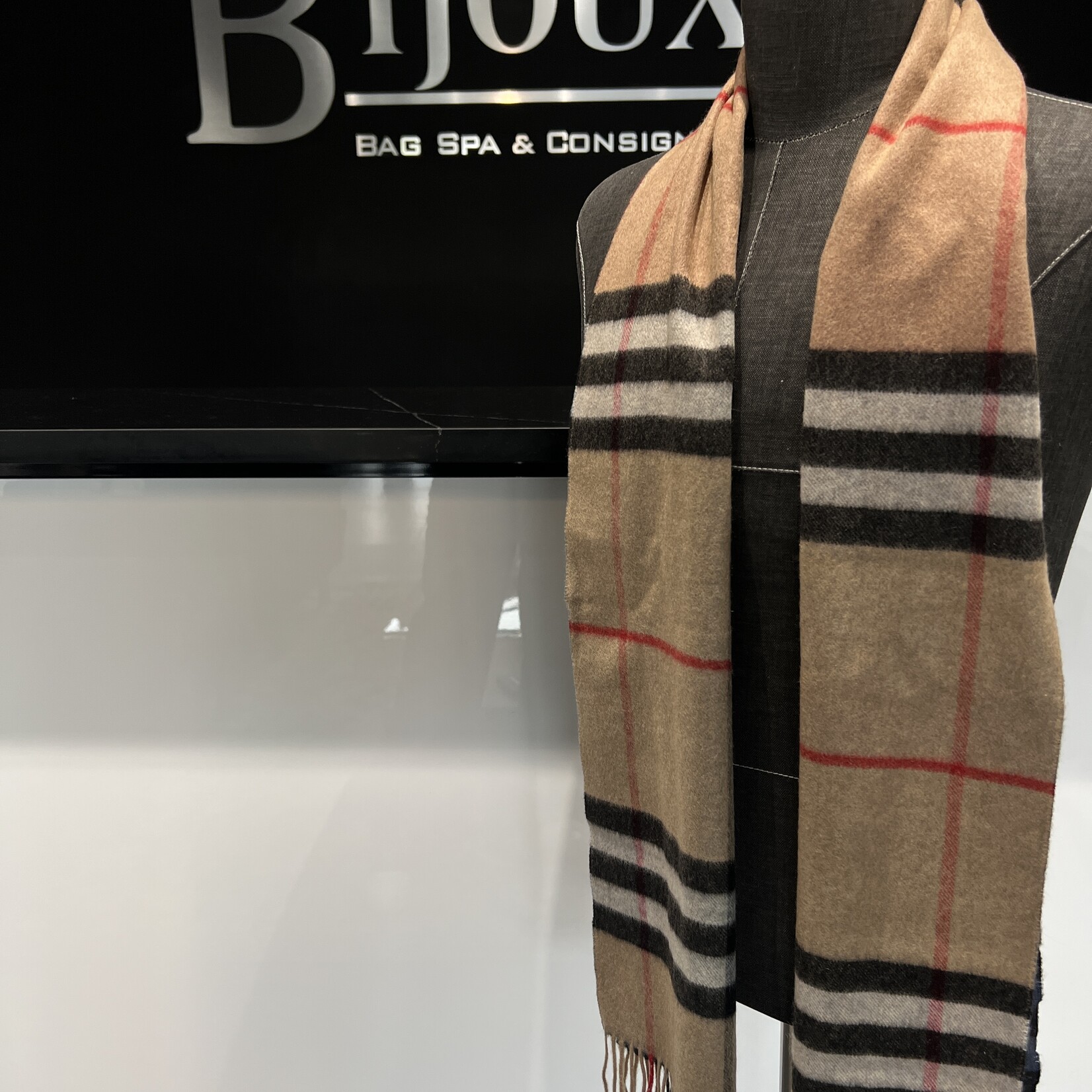Burberry Burberry Reversible Wool Scarf