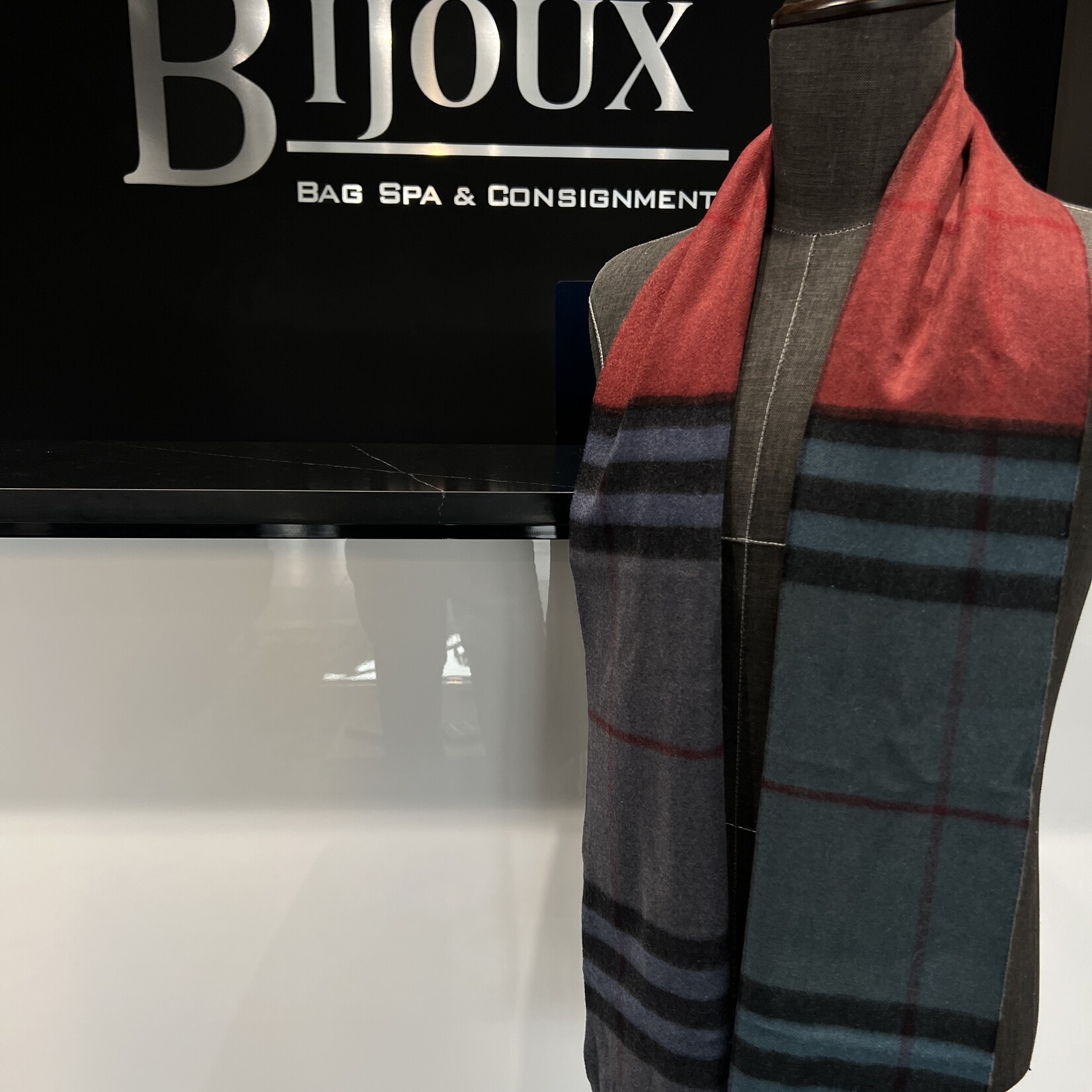 Burberry Burberry Reversible Wool Scarf