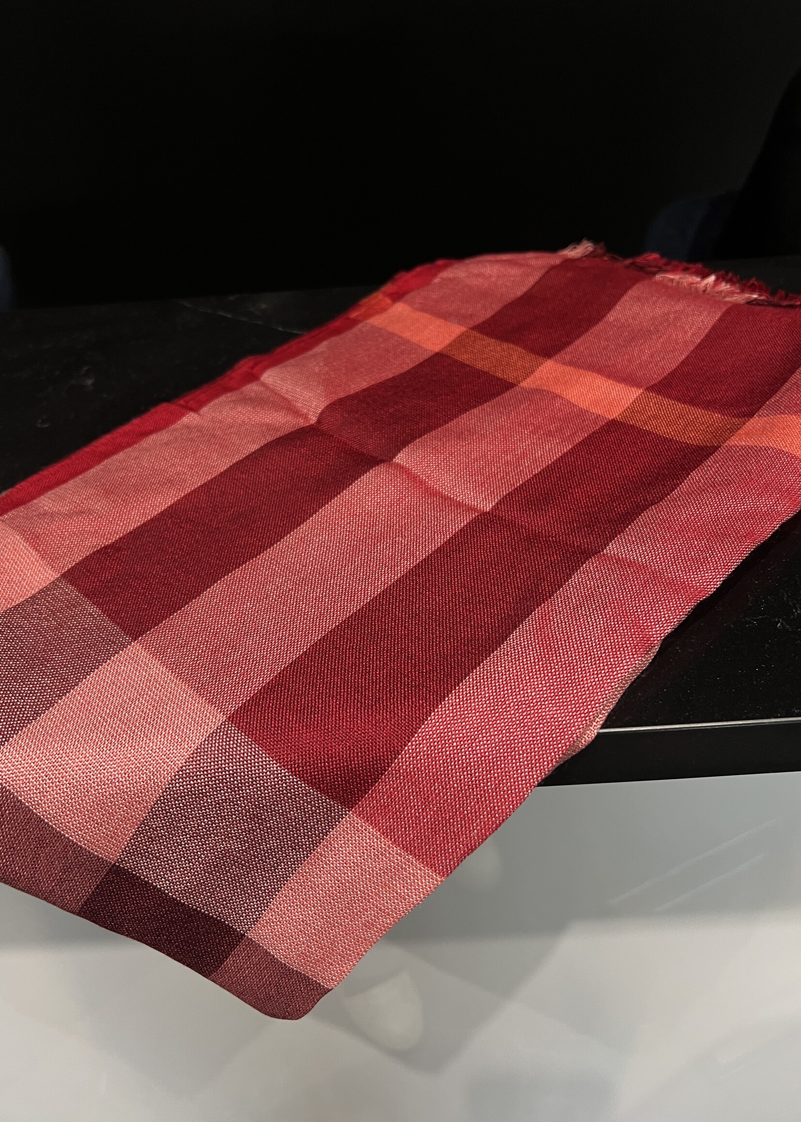 Burberry Burberry Red Cashmere Scarf