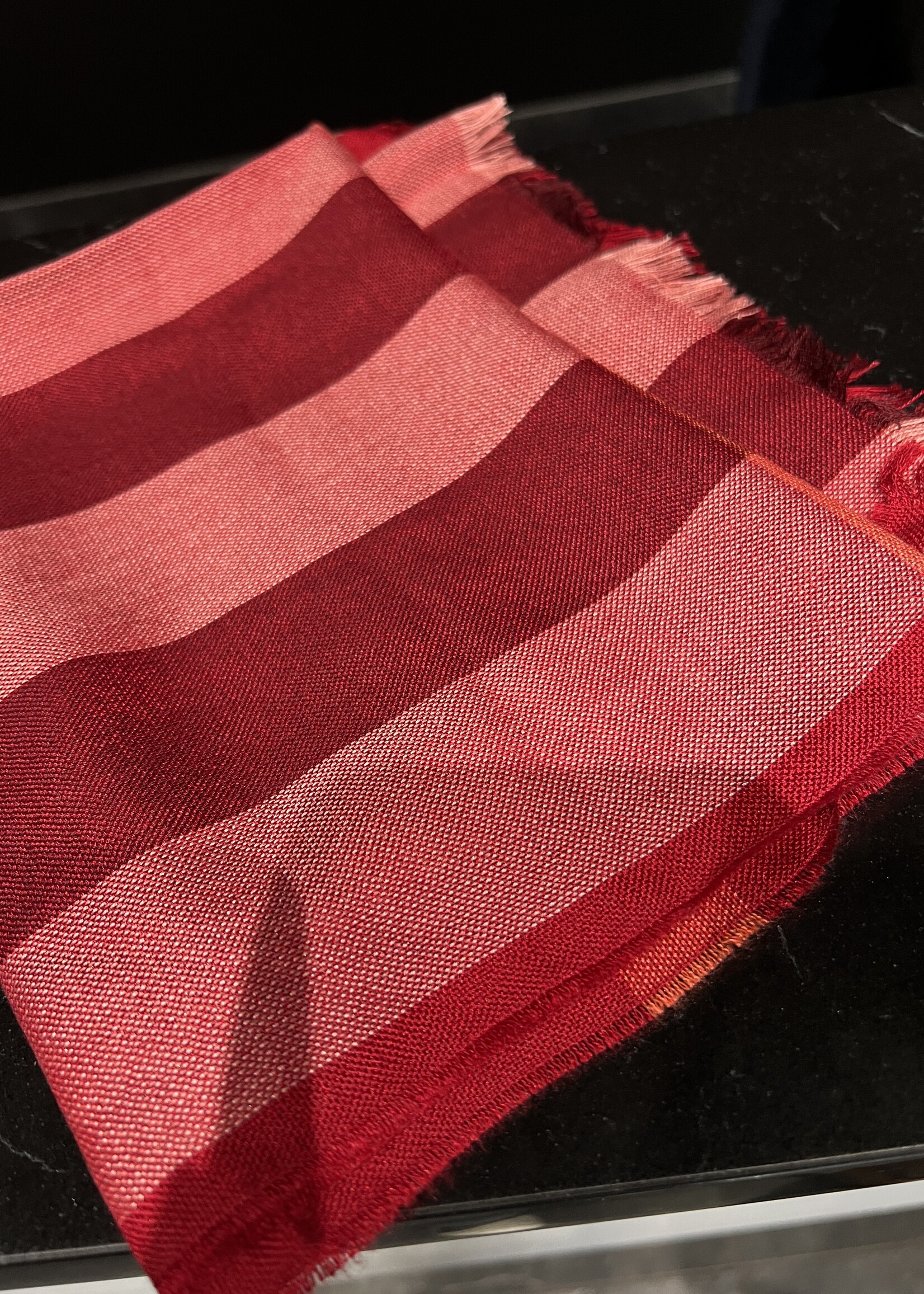 Burberry Burberry Red Cashmere Scarf