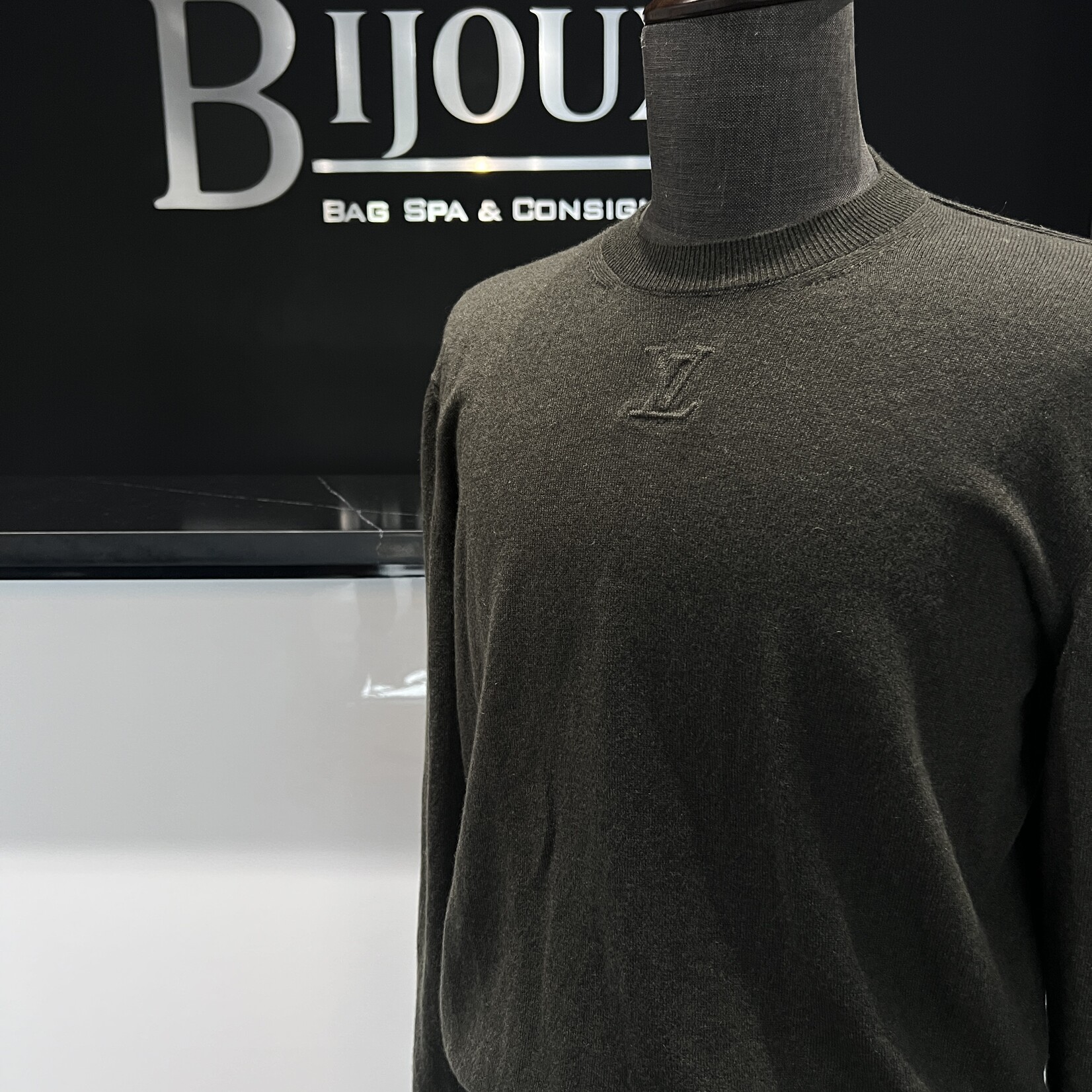 Louis Vuitton SOLD - Louis Vuitton LVSE Embossed Crew Neck- Green