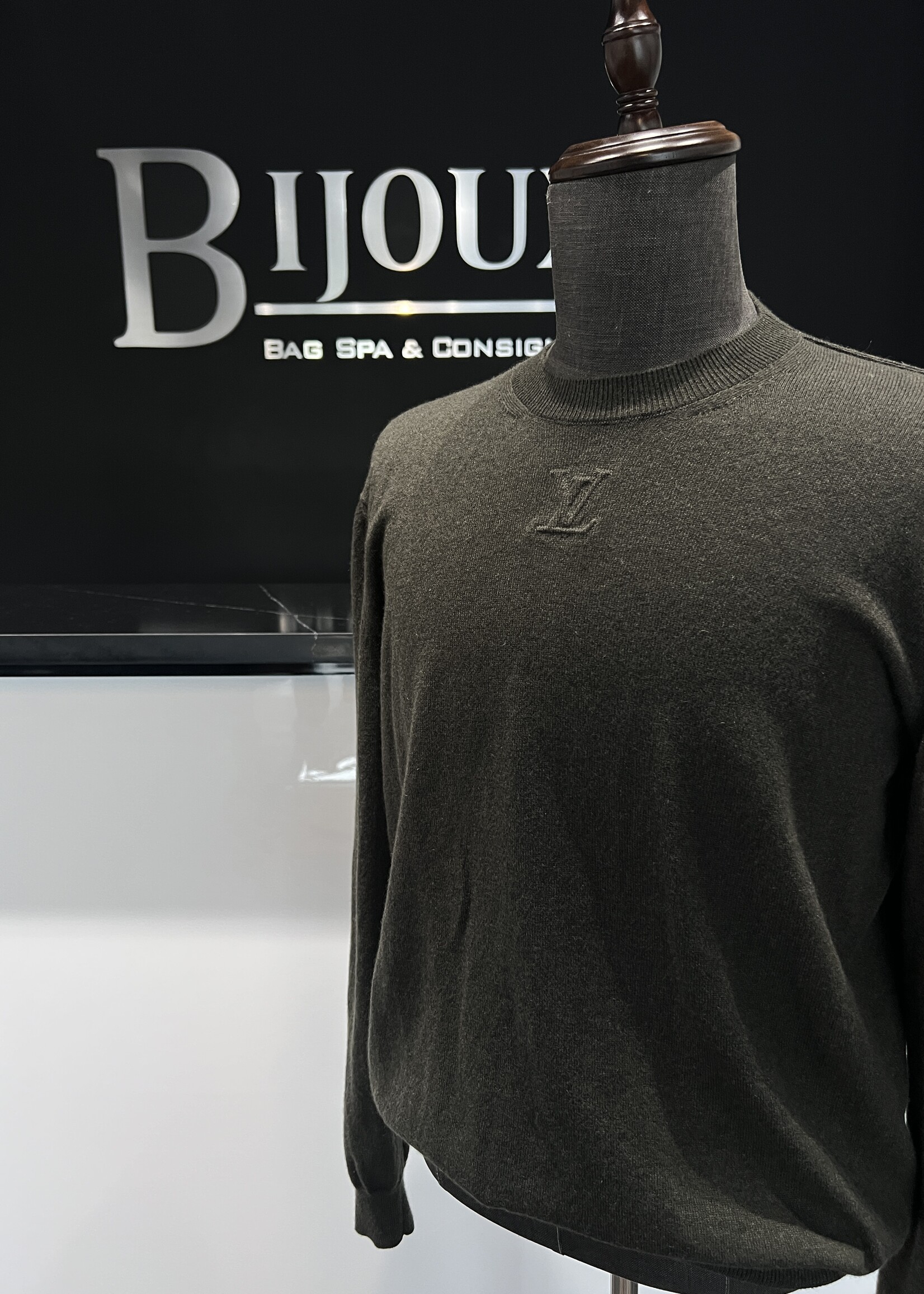 Louis Vuitton SOLD - Louis Vuitton LVSE Embossed Crew Neck- Green