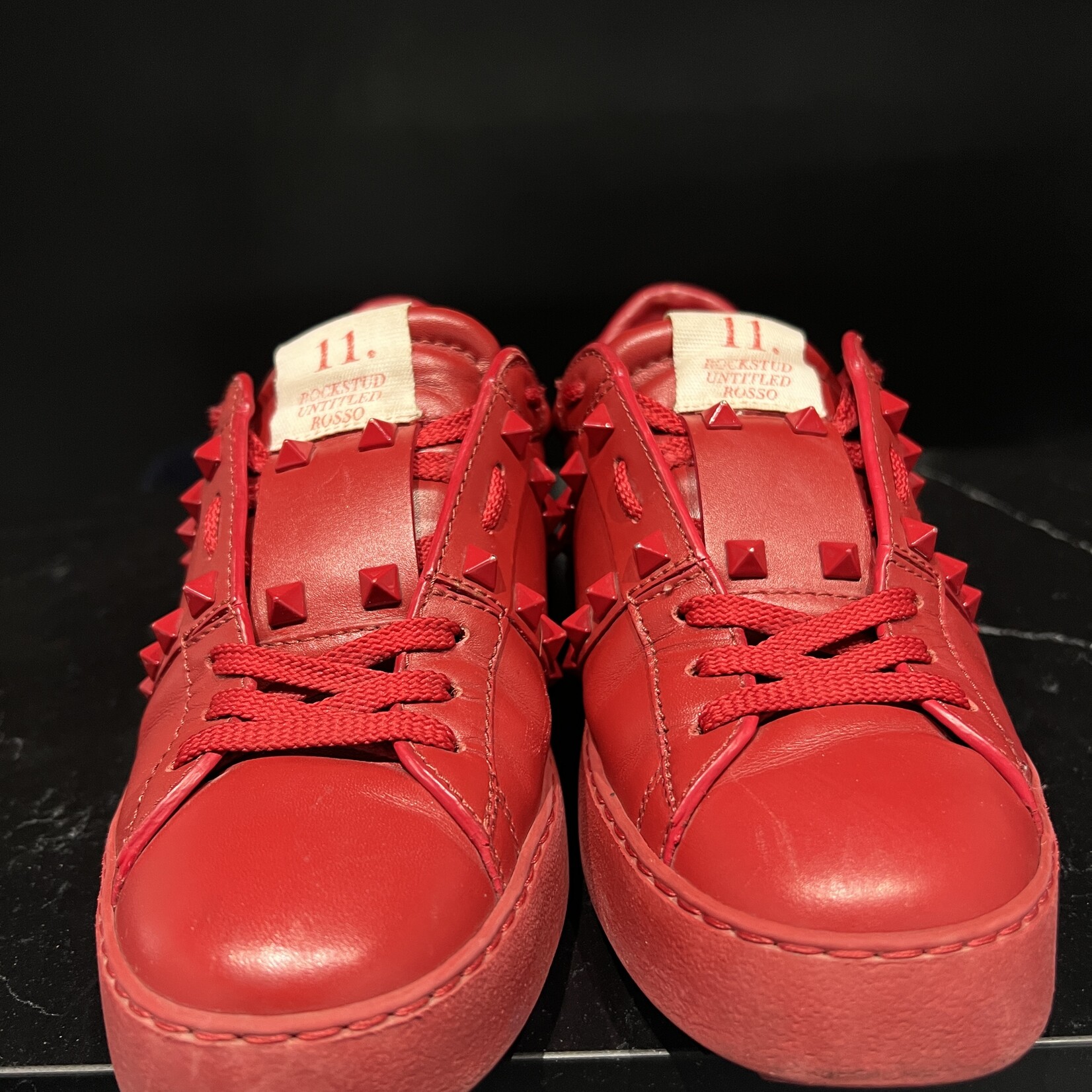 Valentino Valentino Studded Sneakers Red - 36.5