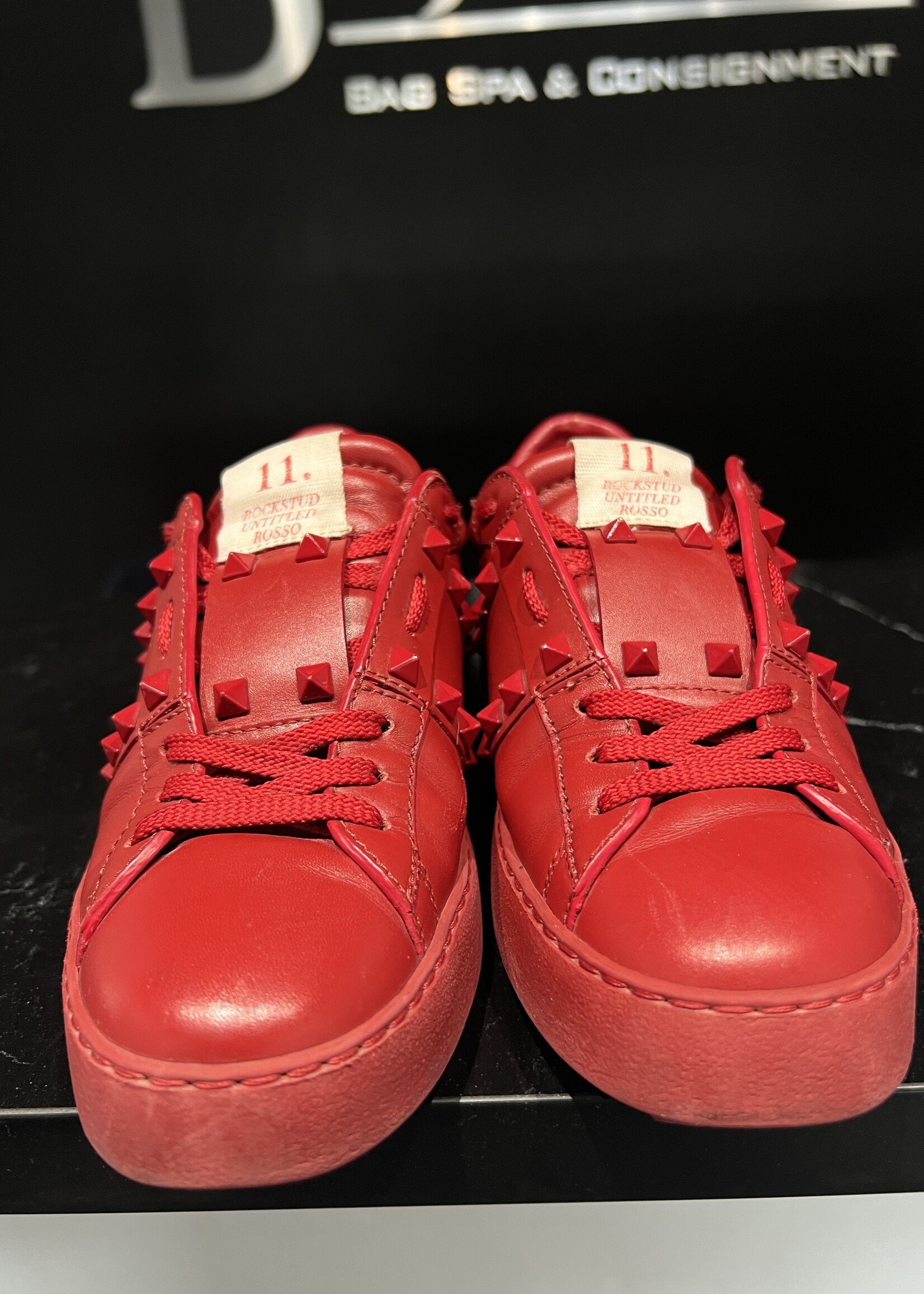 Valentino Valentino Studded Sneakers Red - 36.5