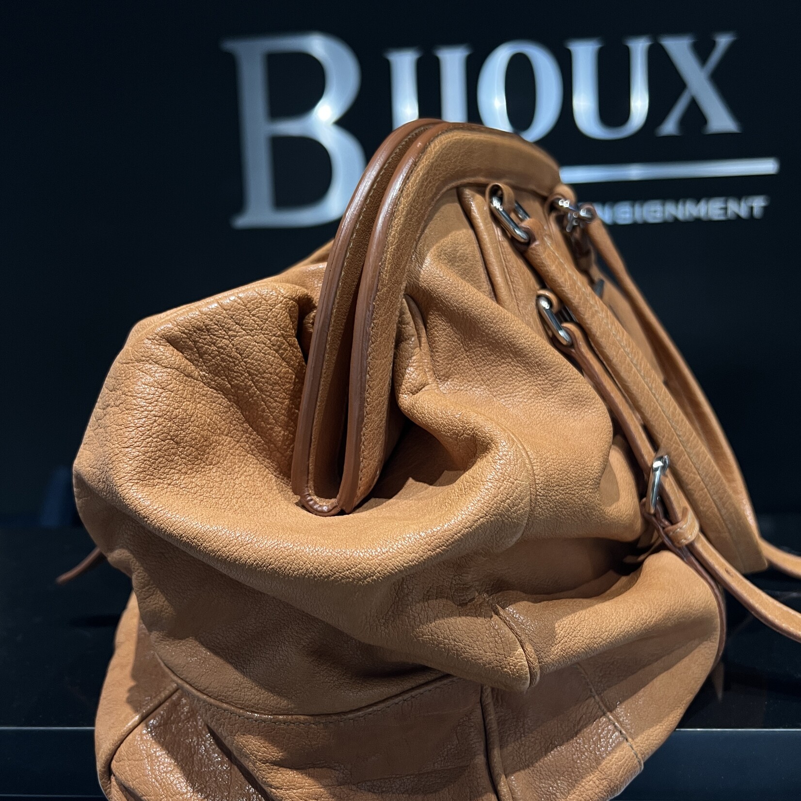 Prada SOLD - Prada Washed Buffalo Frame Bag