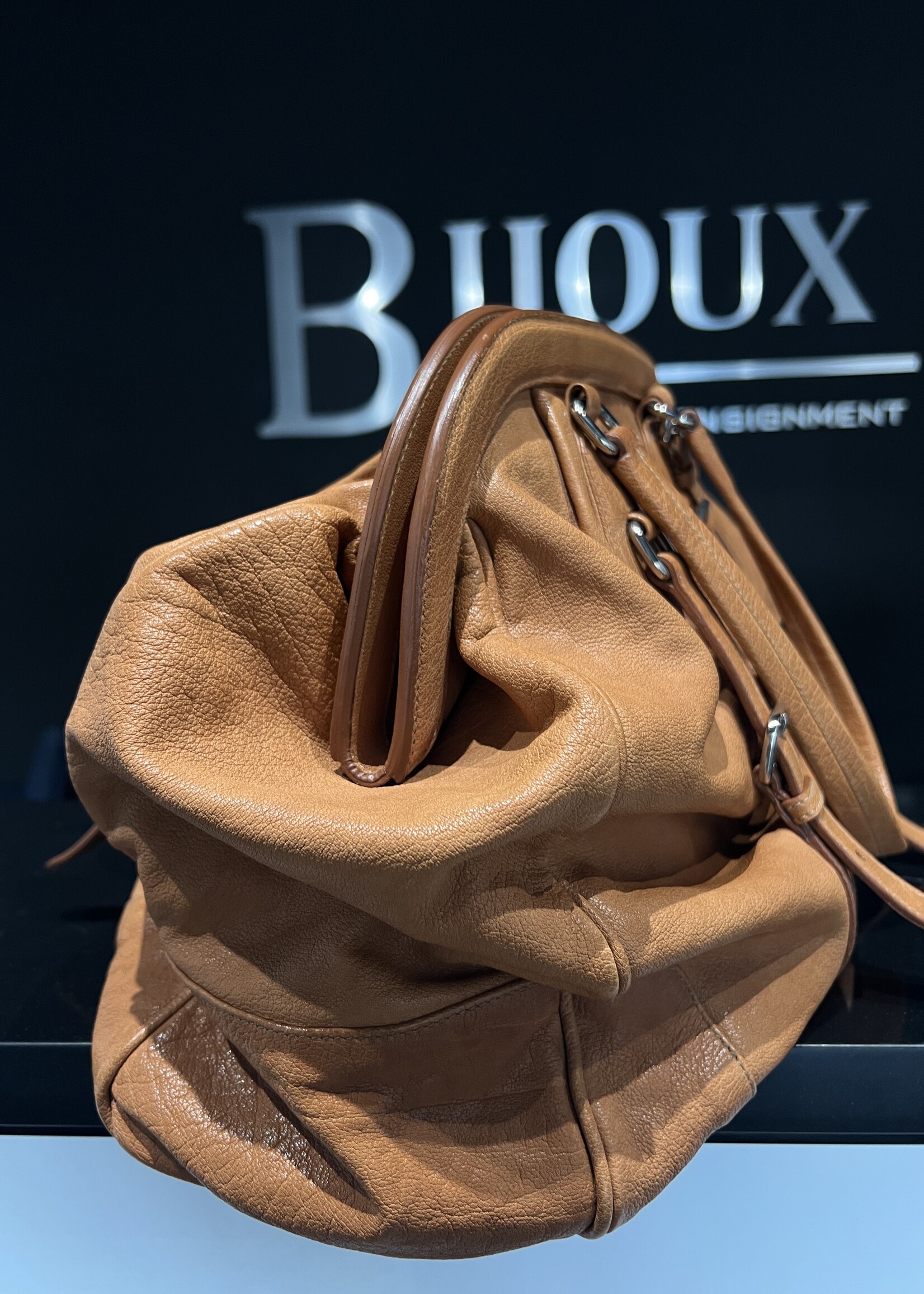 Prada SOLD - Prada Washed Buffalo Frame Bag