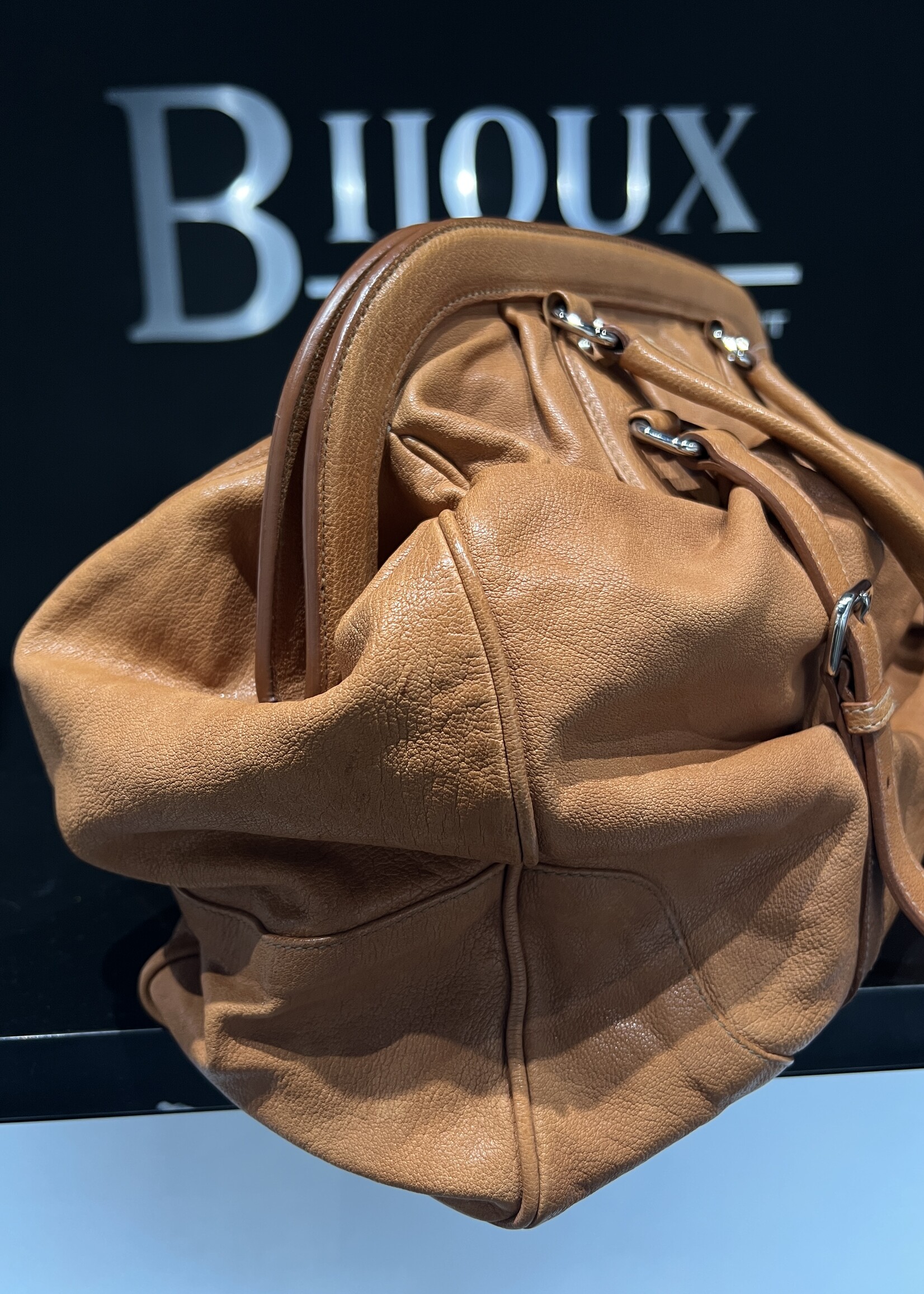 Prada SOLD - Prada Washed Buffalo Frame Bag