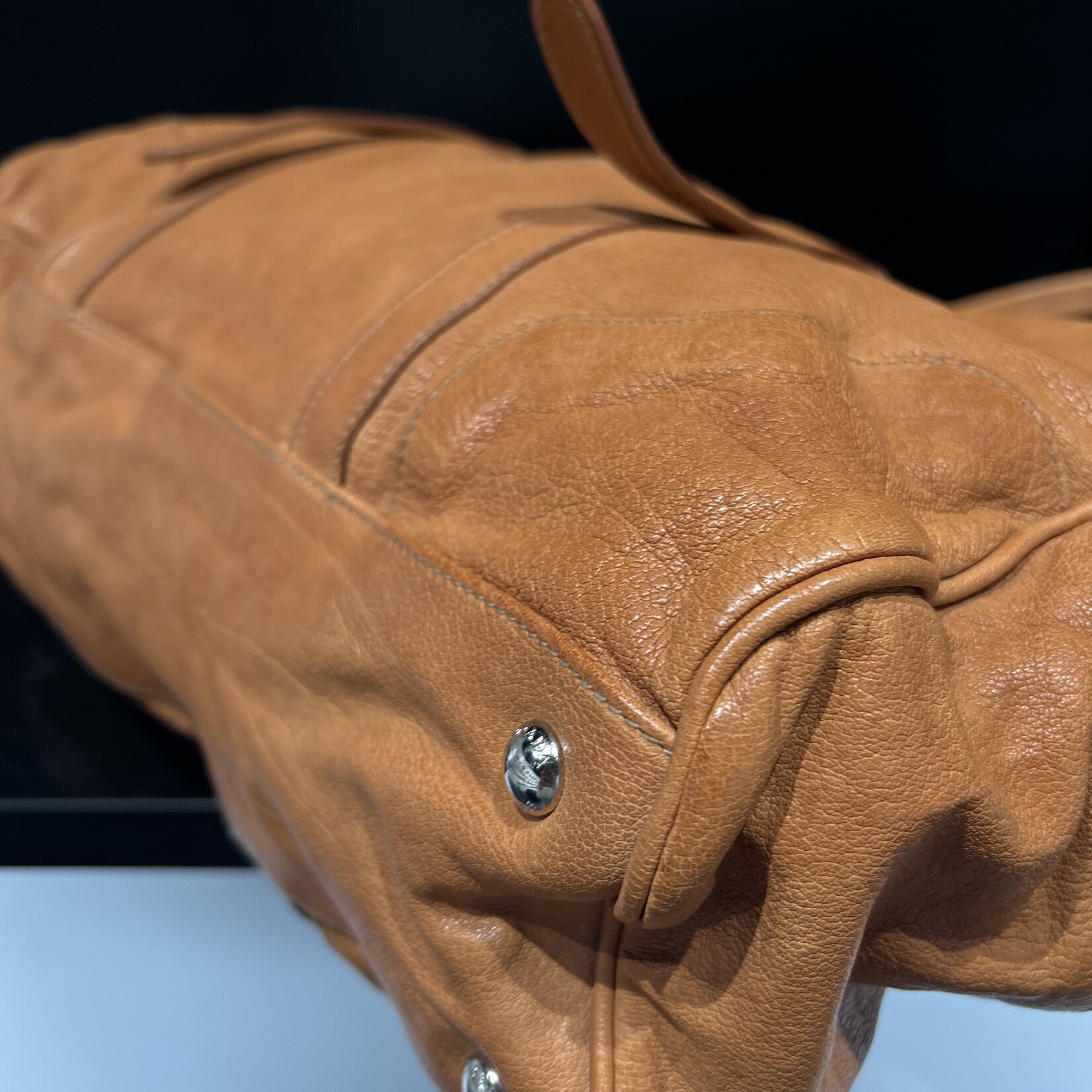 Prada SOLD - Prada Washed Buffalo Frame Bag