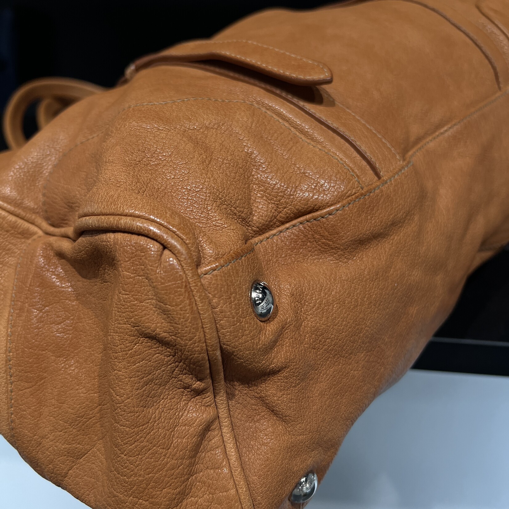 Prada SOLD - Prada Washed Buffalo Frame Bag