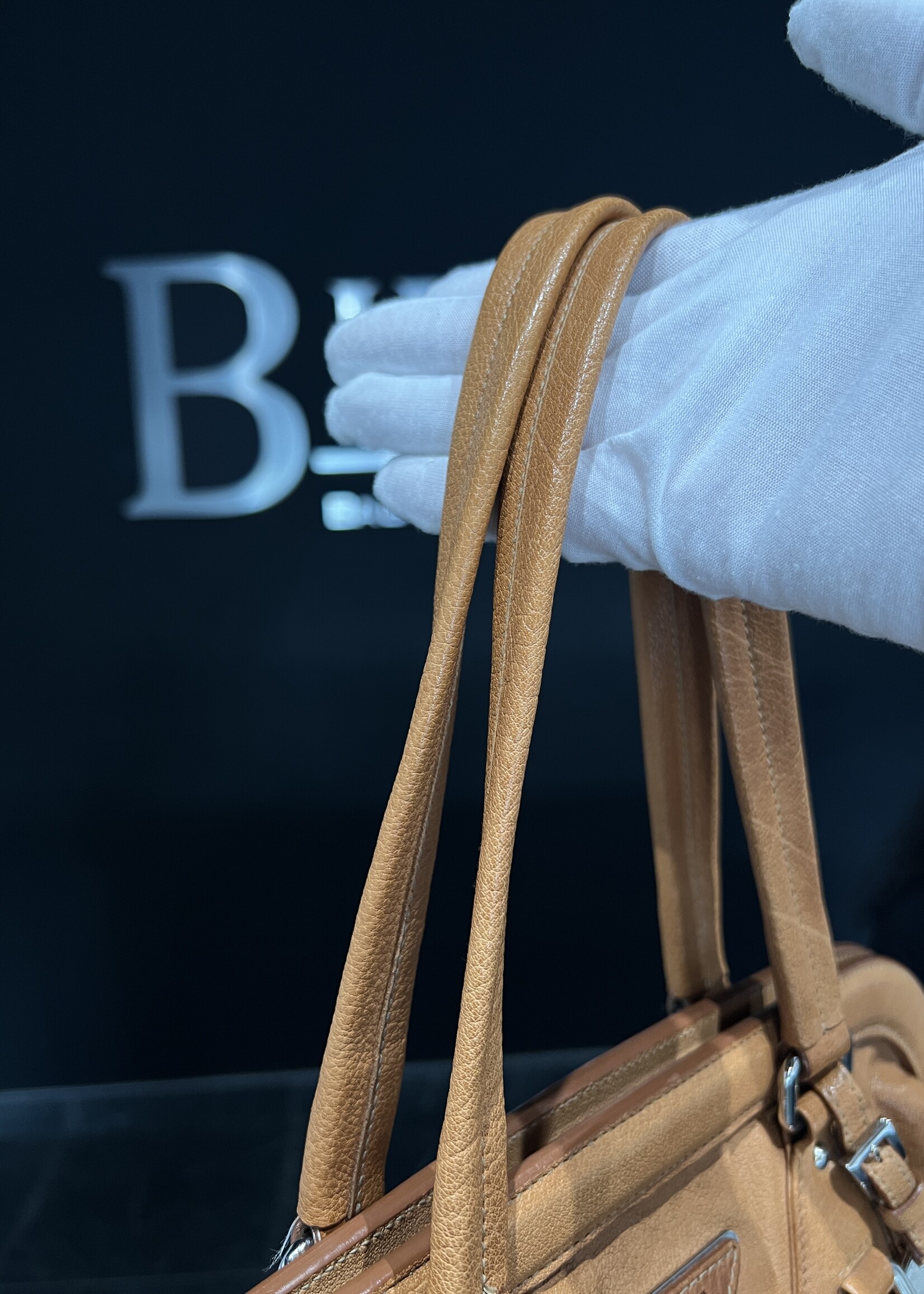 Prada SOLD - Prada Washed Buffalo Frame Bag