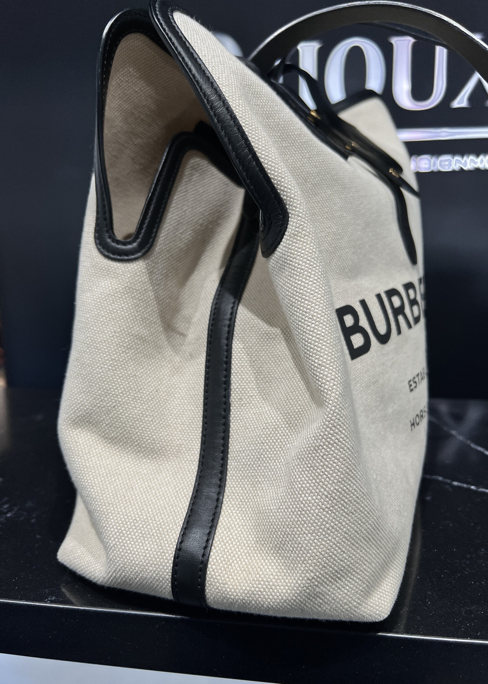 Burberry SOLD - Burberry Canvas Medium Belt Tote