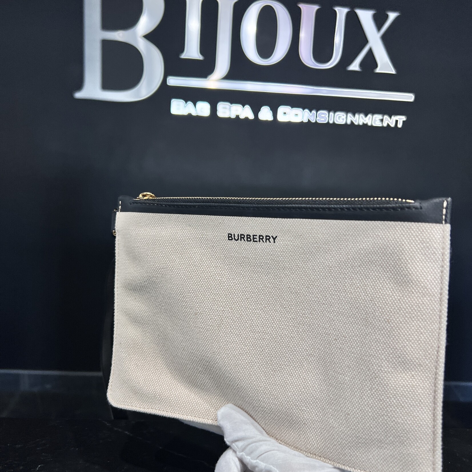 Burberry SOLD - Burberry Canvas Medium Belt Tote